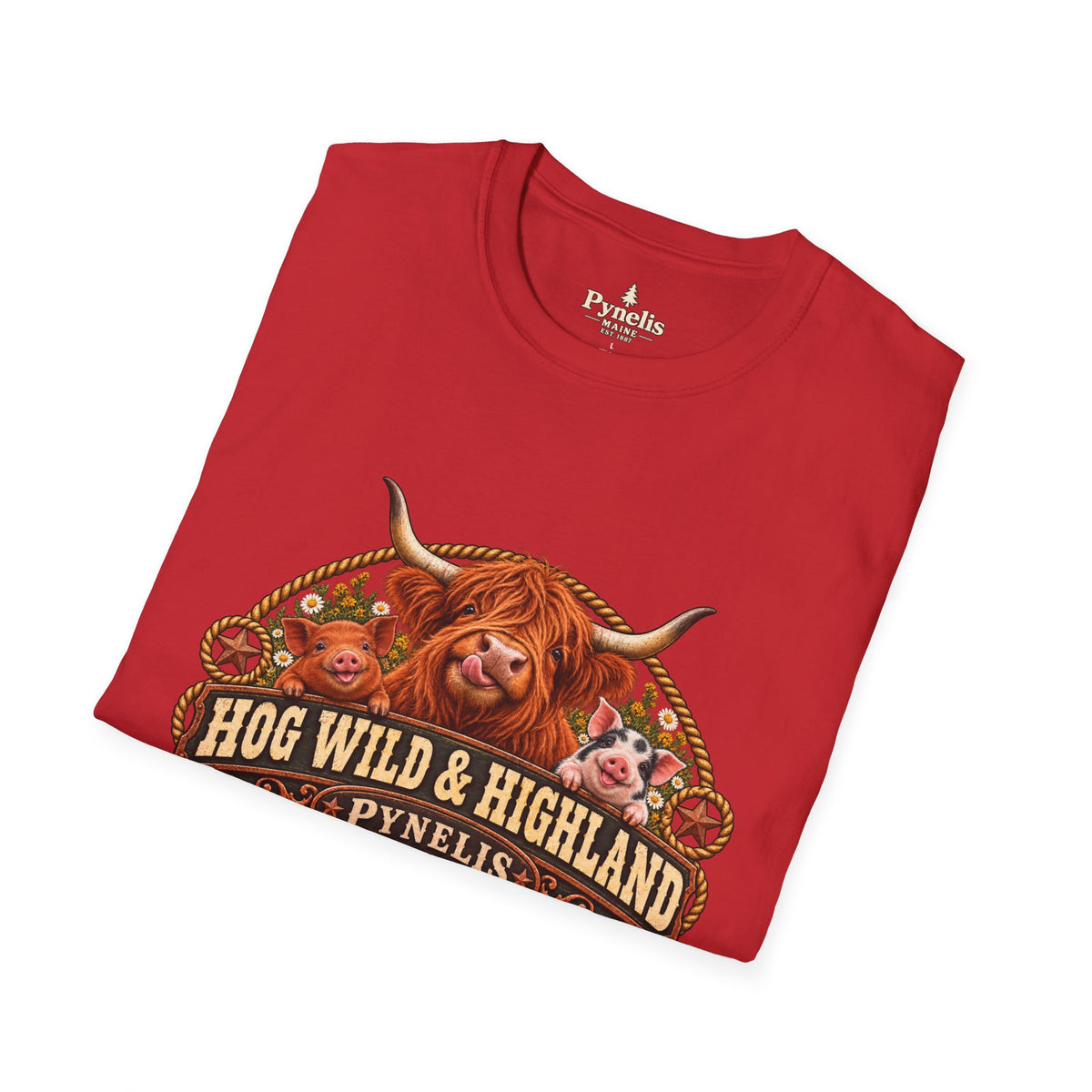 Highland Cow 'Hog Wild & Highland' T-Shirt