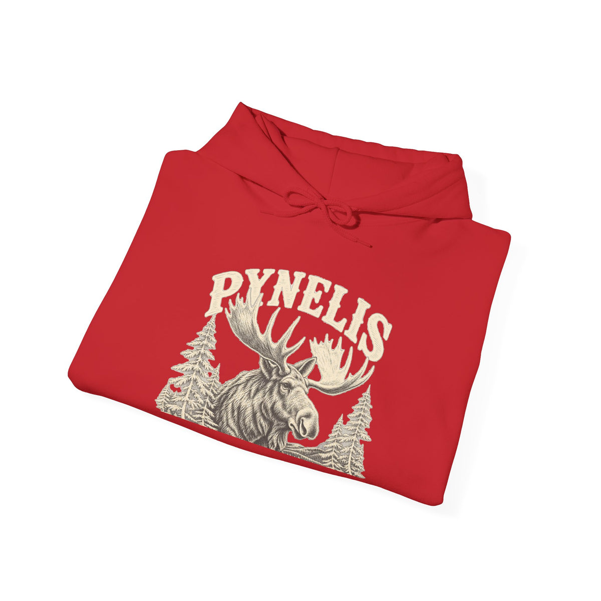 Moose Forest Hoodie — 'Pynelis' Vintage Woodland Pullover