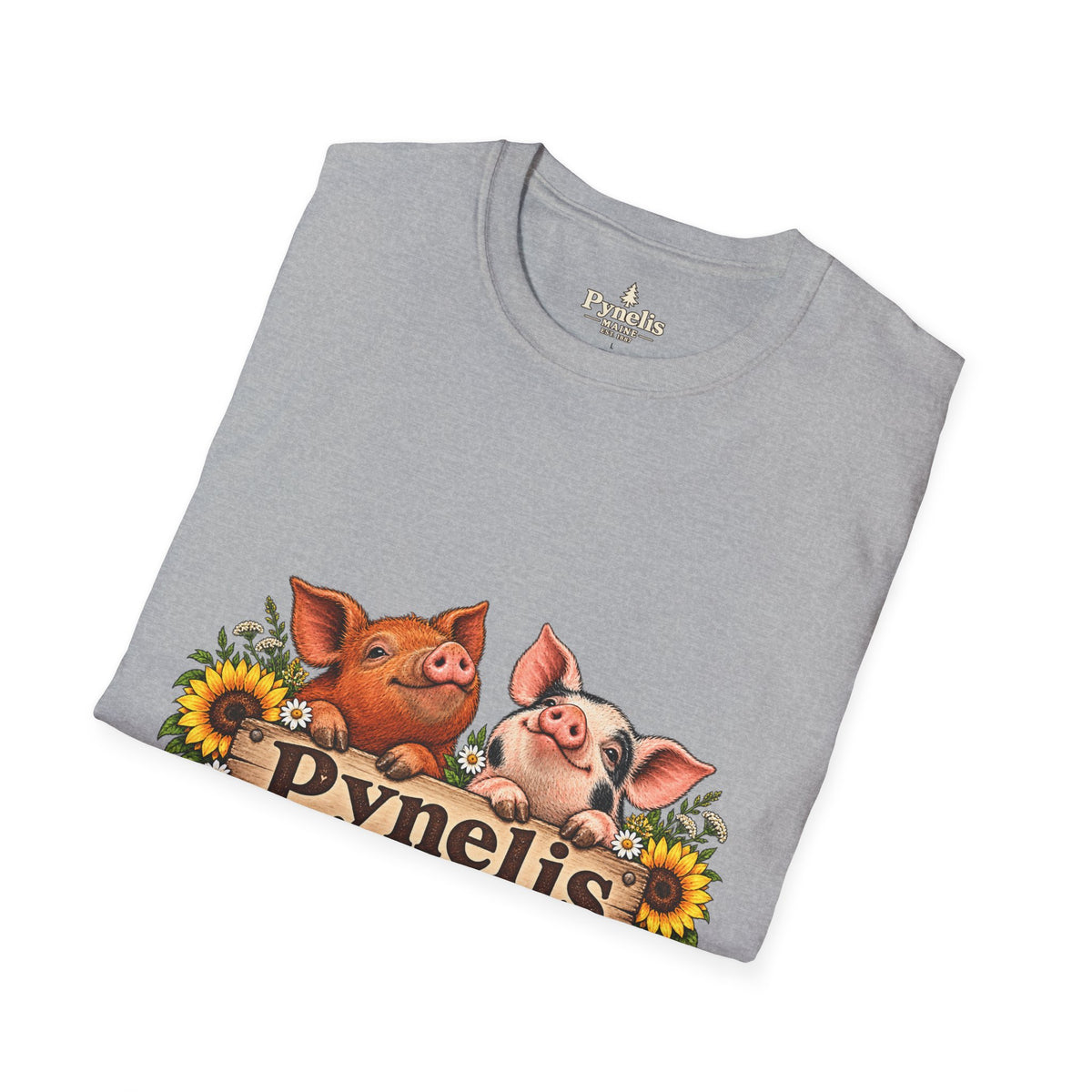 Pig Family Graphic T-Shirt — "Pynelis: Small Pigs, Big Opinions"