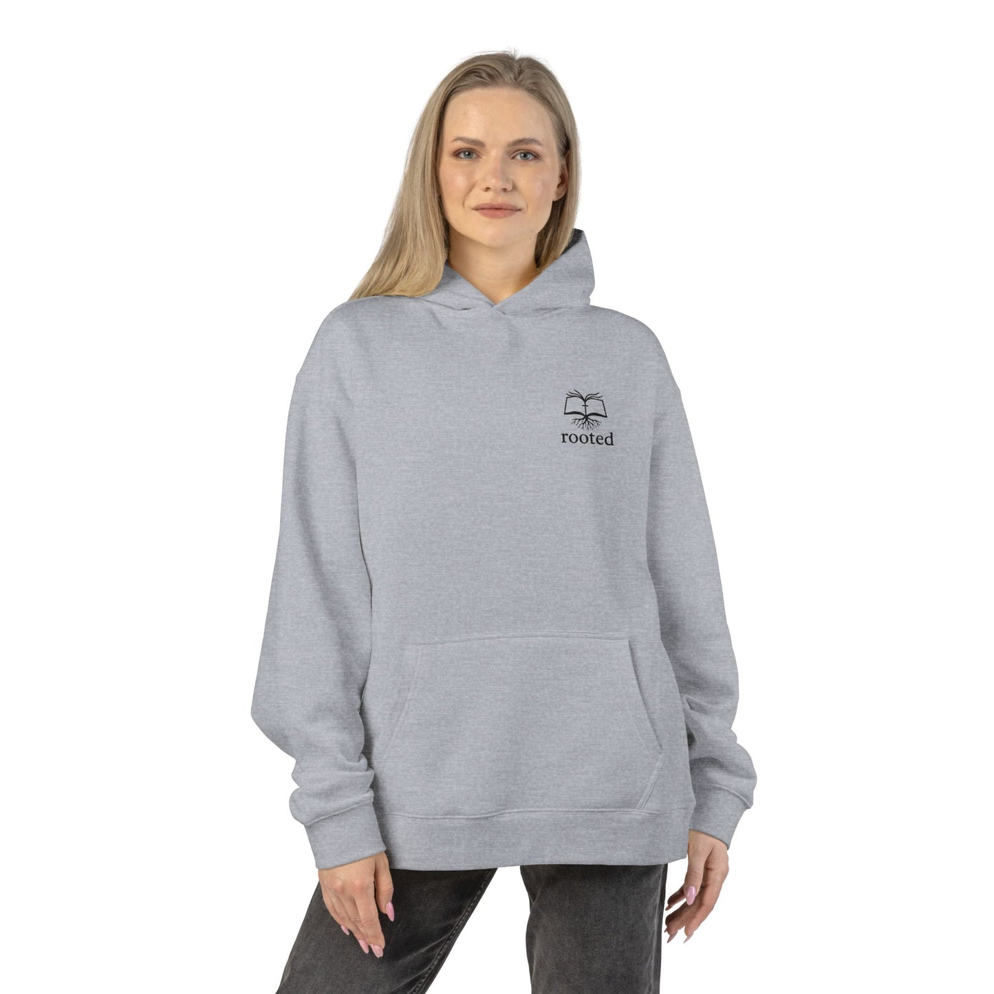 Rooted Minimal Hoodie — Small Tree Logo Casual Pullover