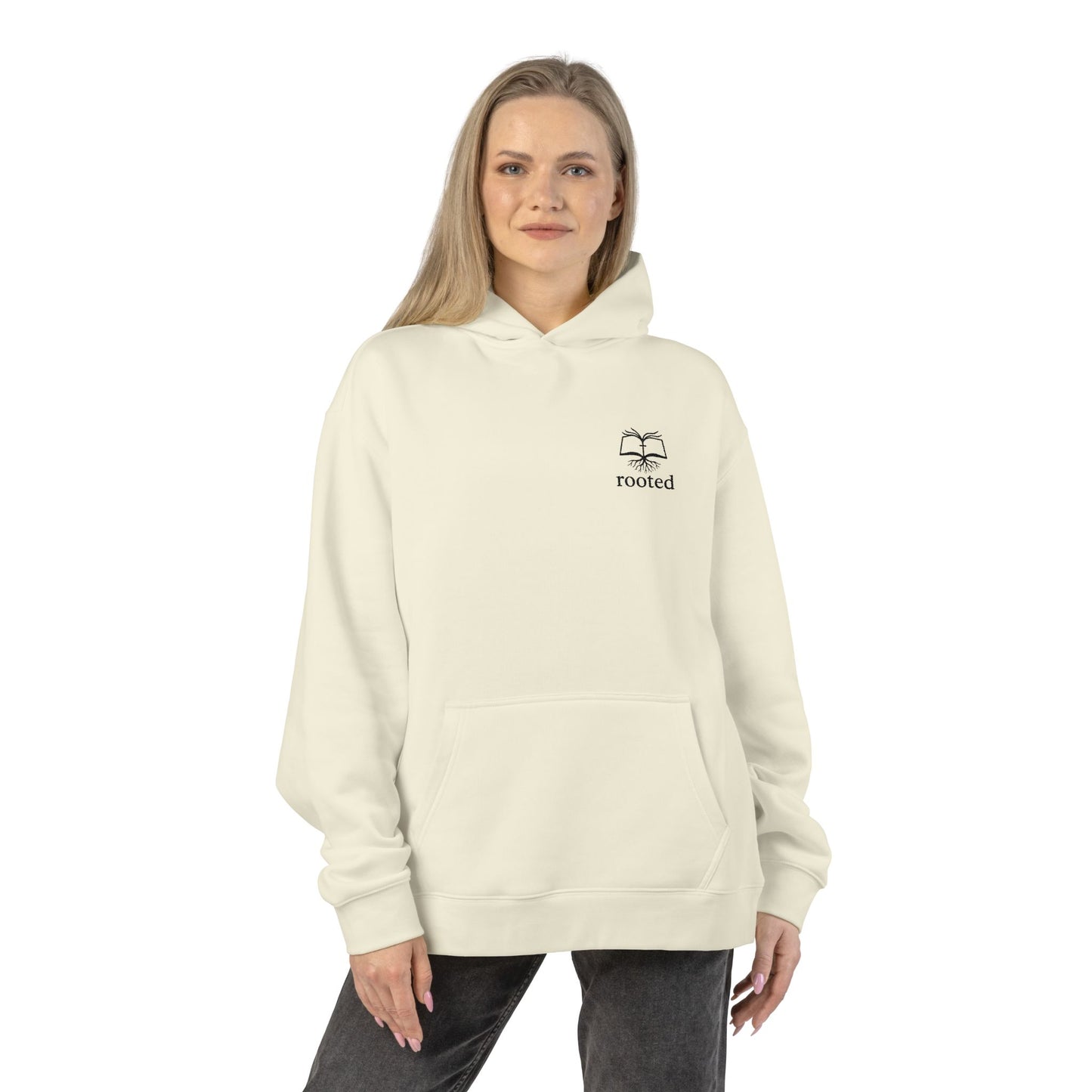Rooted Minimal Hoodie — Small Tree Logo Casual Pullover
