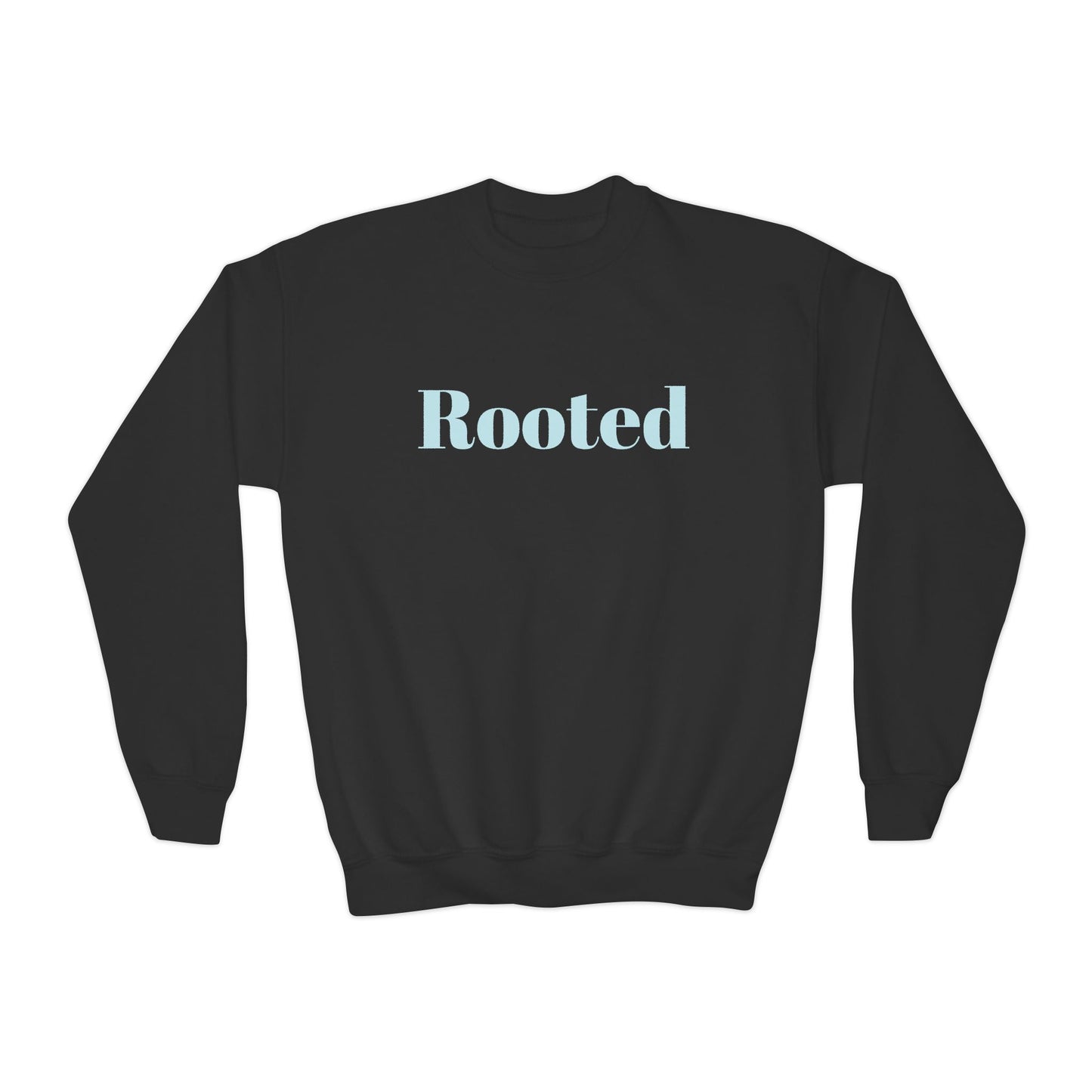 Rooted Youth Crewneck Sweatshirt – Soft Pastel Inspirational Kids Pullover