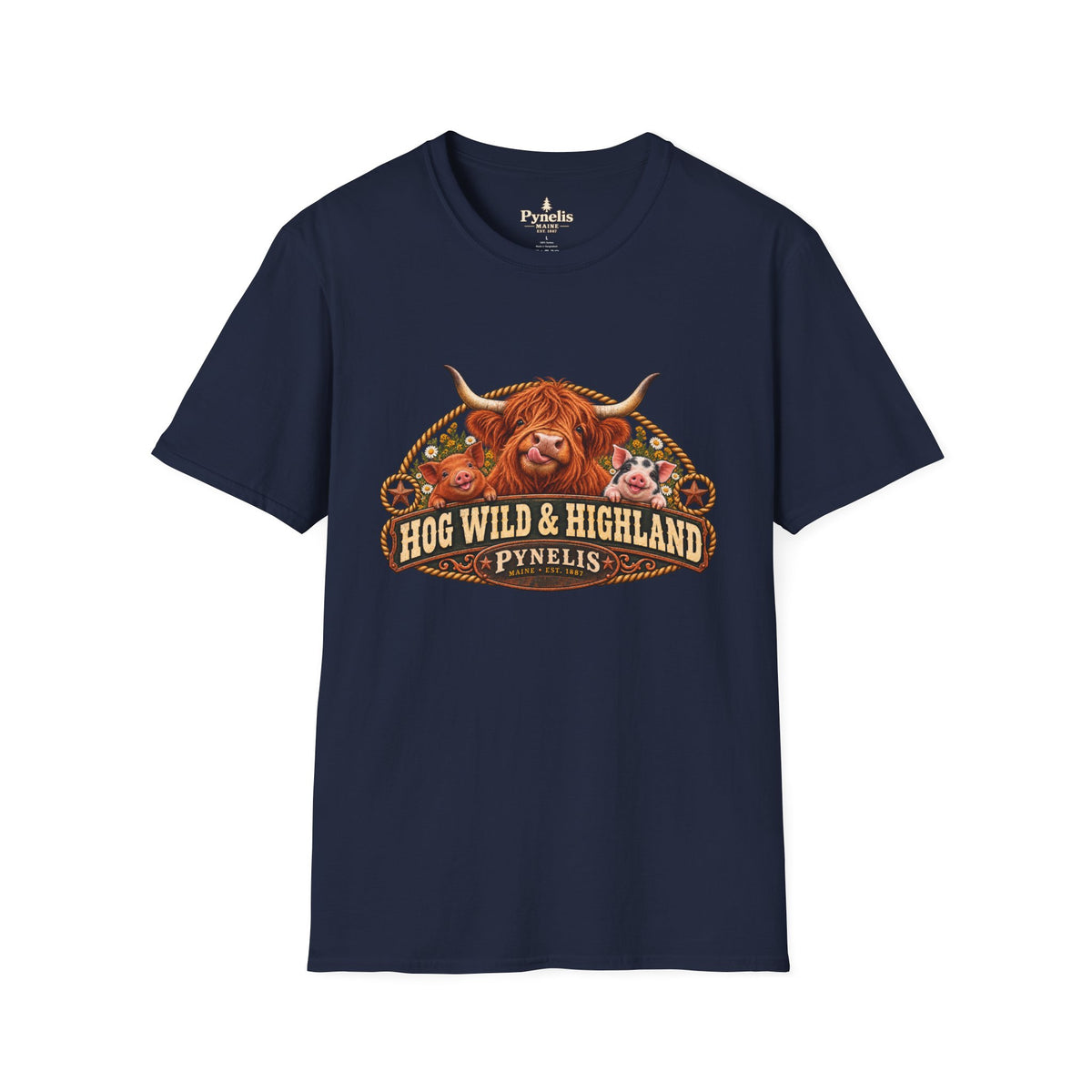 Highland Cow 'Hog Wild & Highland' T-Shirt