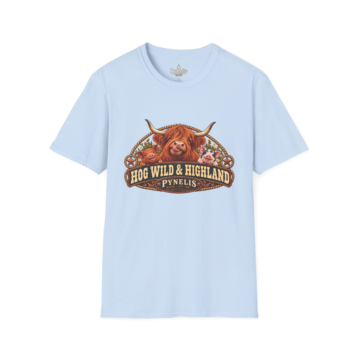 Highland Cow 'Hog Wild & Highland' T-Shirt