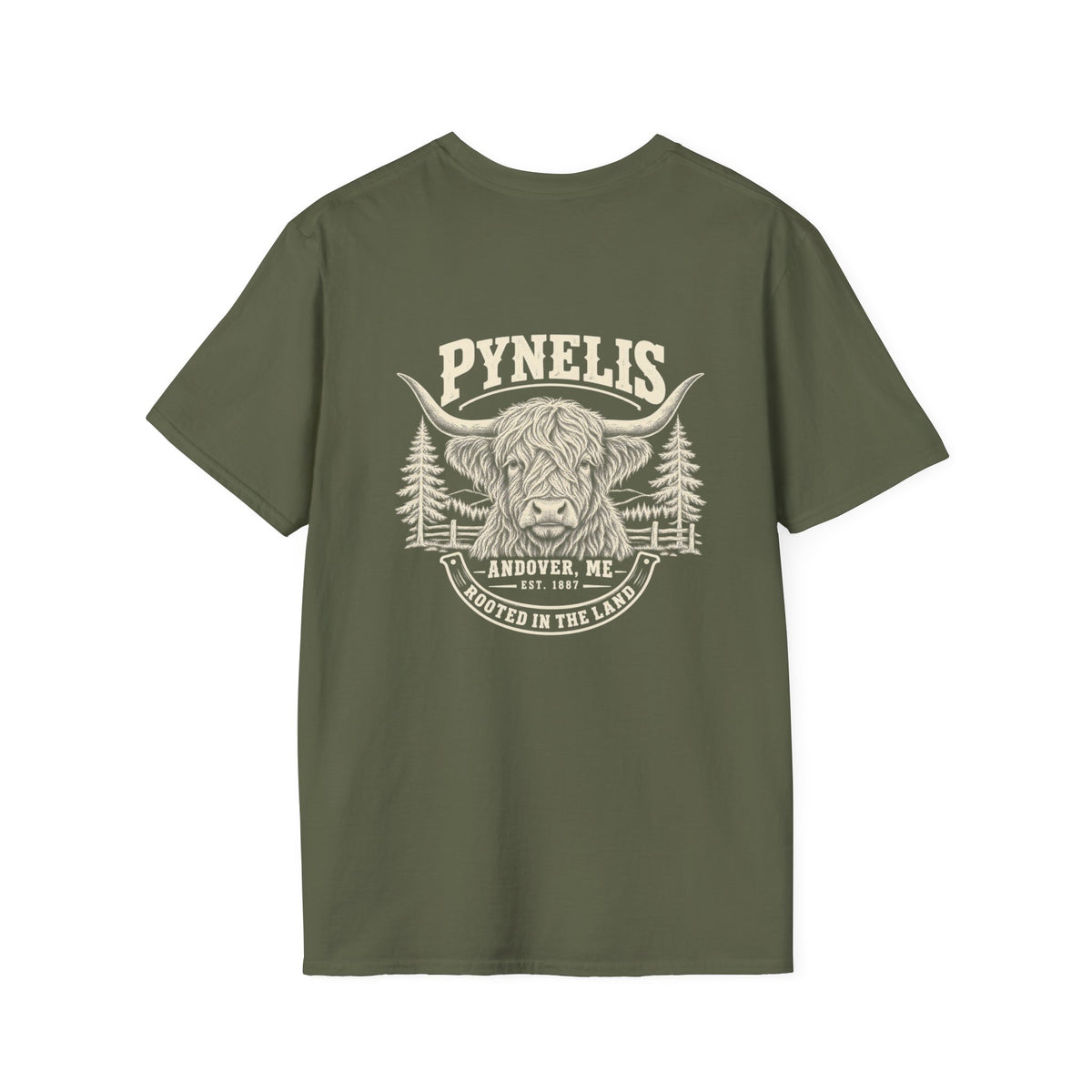Highland Cow Graphic T-Shirt — Pynelis Ranch Vintage Bull Tee