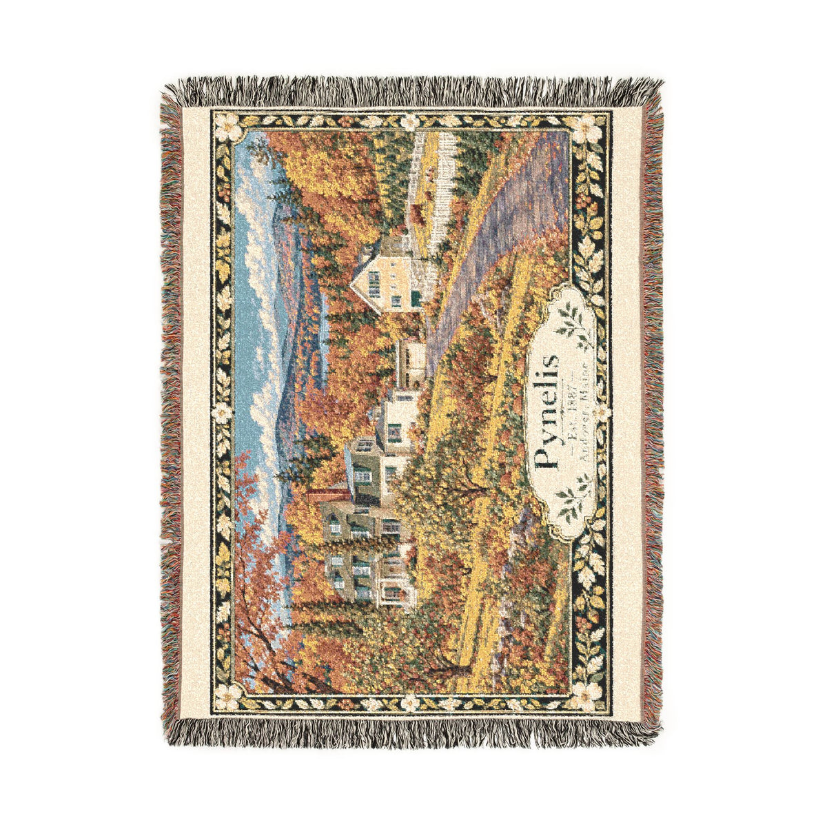 Home-Taught Woven Throw Blanket — Floral Pynelis Decor