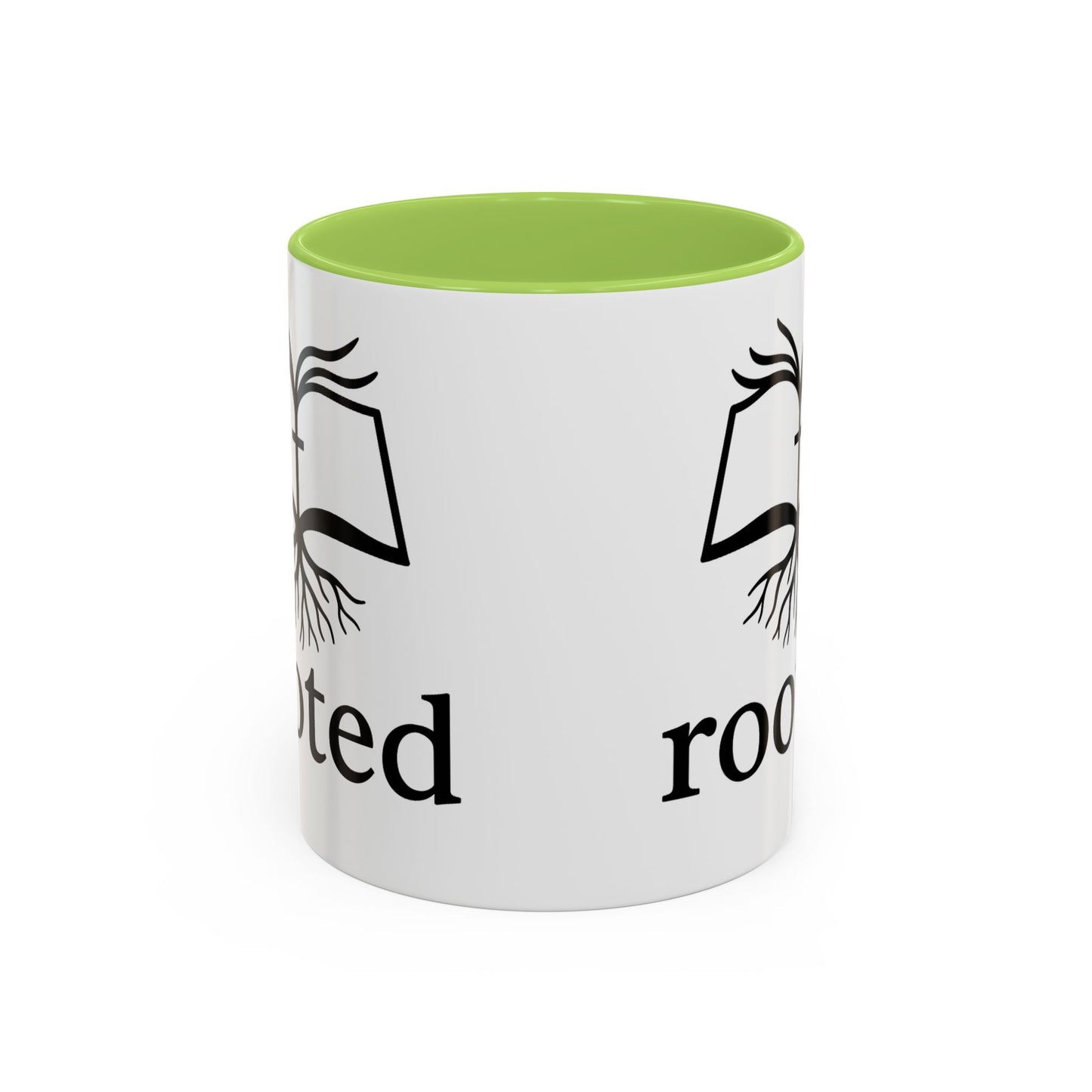 Rooted in Christ Accent Coffee Mug — 'Rooted' Logo (11/15 oz)
