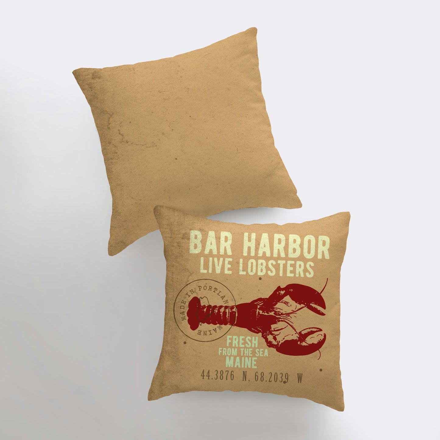 Bar Harbor Live Lobsters | Throw Pillow | Home Decor | Modern Decor |