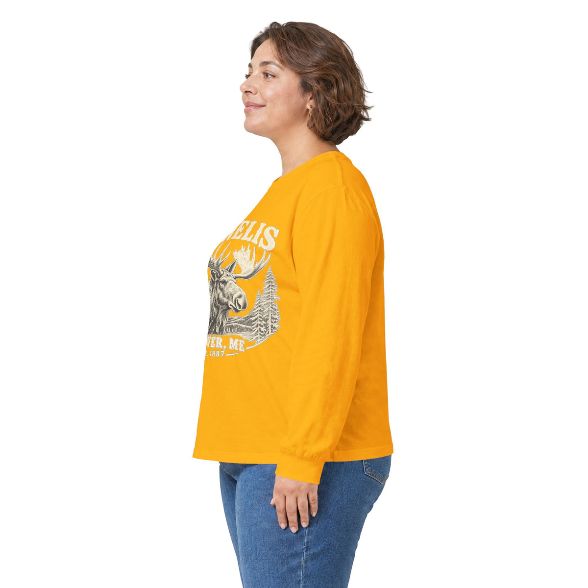 Moose Wilderness Long Sleeve Tee — Retro 'Explore' Outdoor Graphic