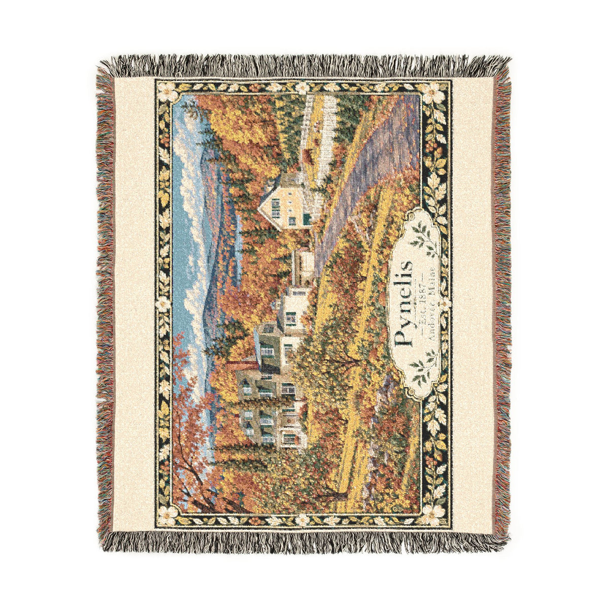 Home-Taught Woven Throw Blanket — Floral Pynelis Decor