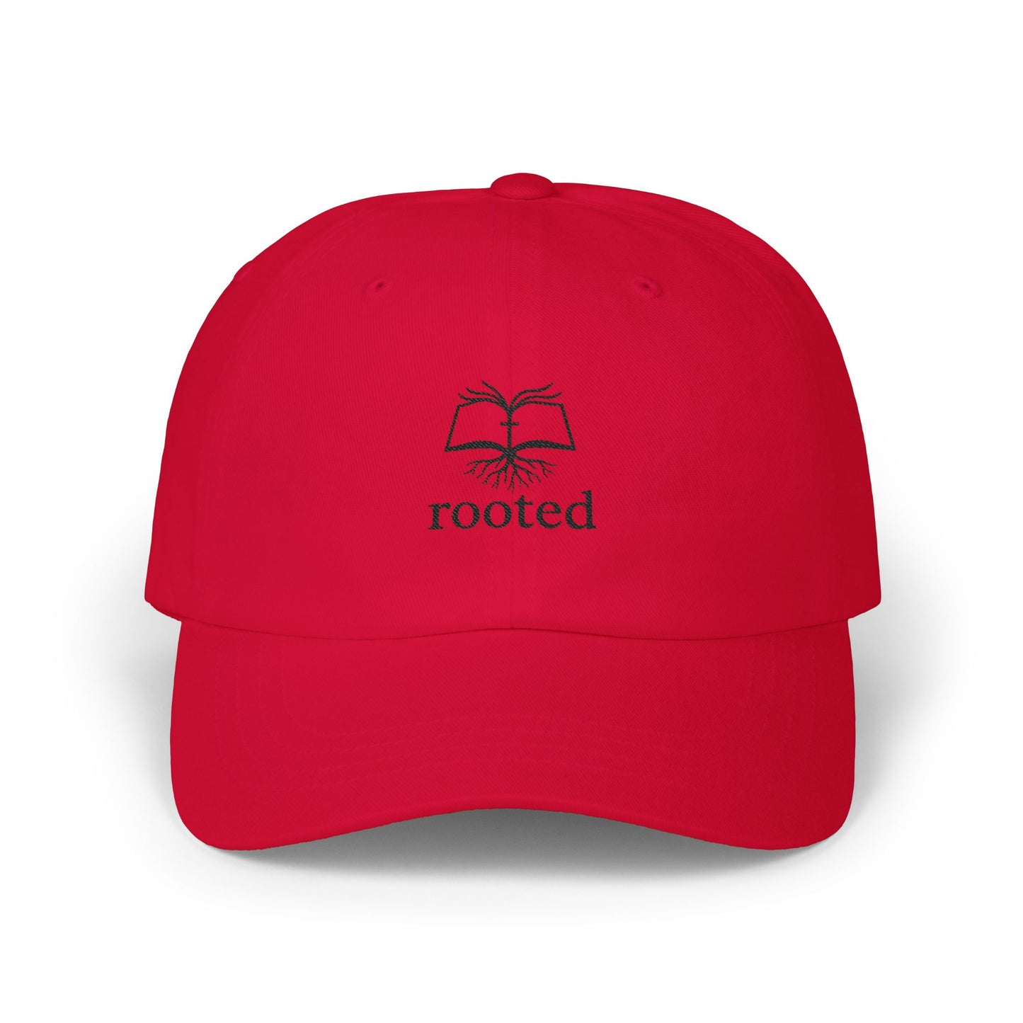 Rooted in Christ embroidered logo Classic Cap | Christian baseball hat