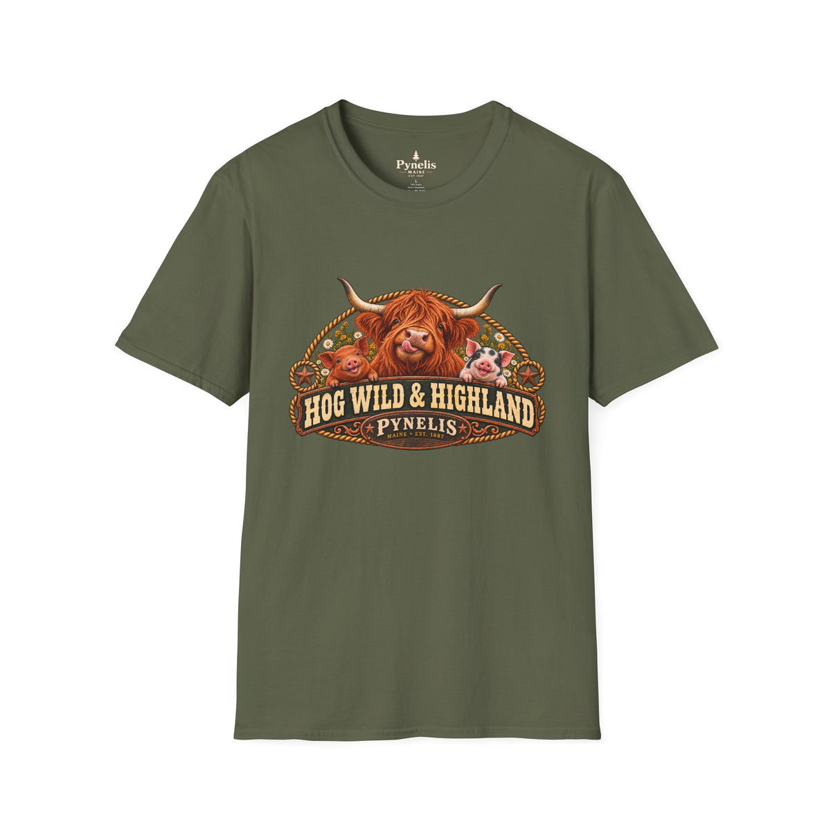 Highland Cow 'Hog Wild & Highland' T-Shirt