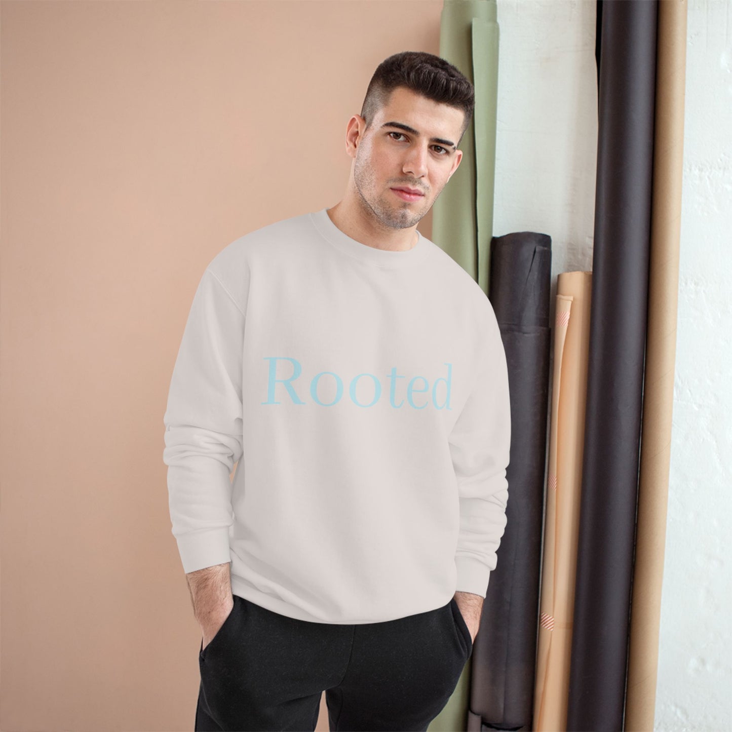 Rooted Champion Sweatshirt – Minimalist Botanical Crewneck
