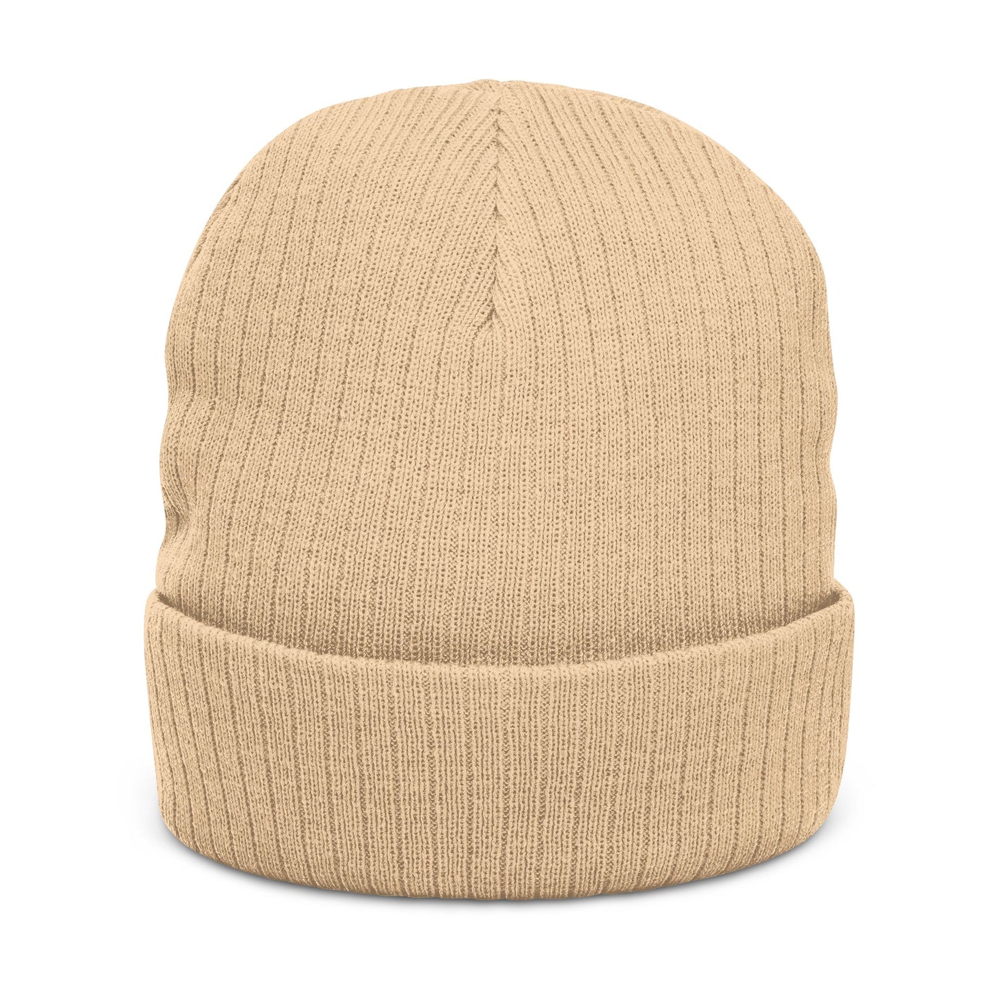 Rooted Ribbed Knit Beanie — Embroidered Tree Logo Winter Hat