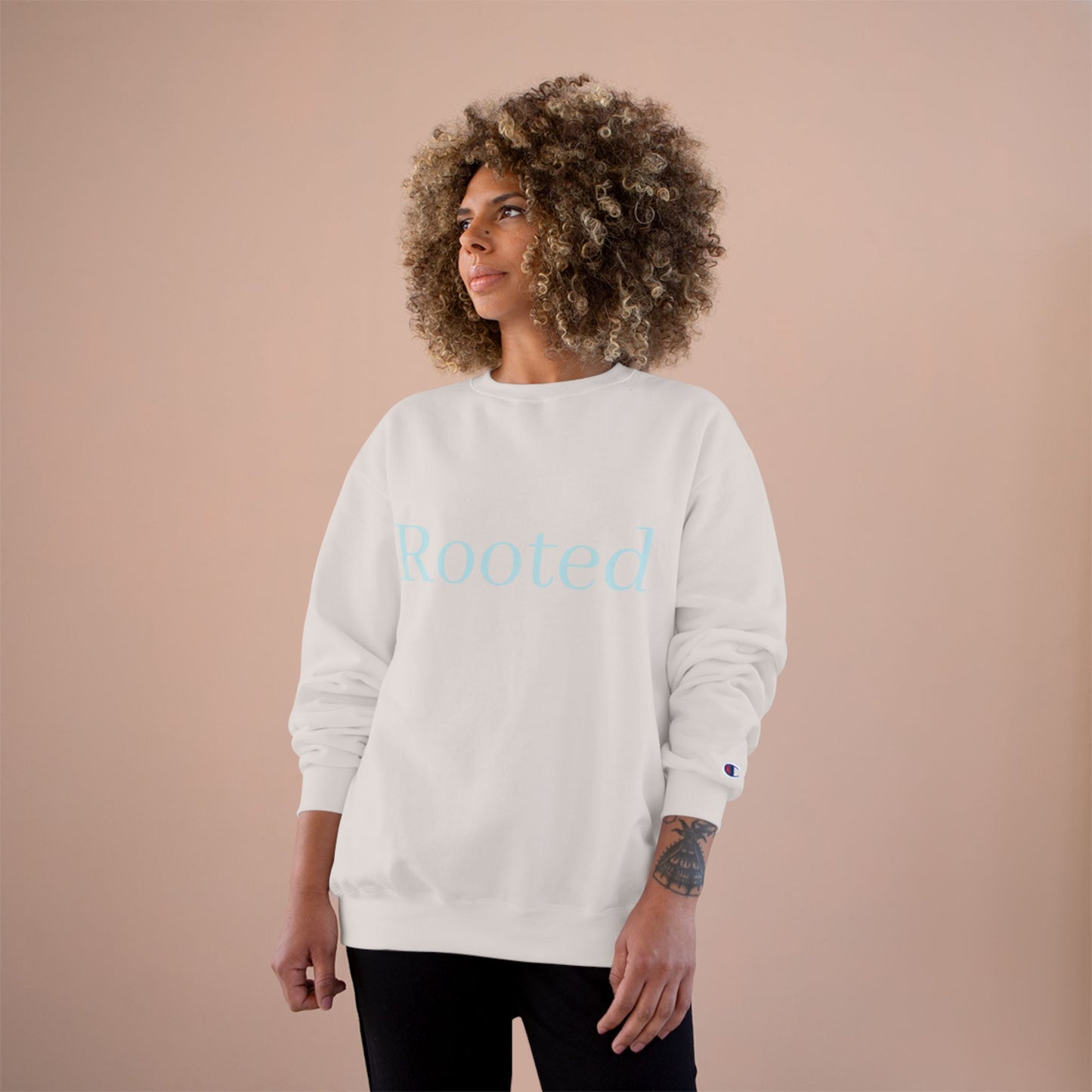 Rooted Champion Sweatshirt – Minimalist Botanical Crewneck