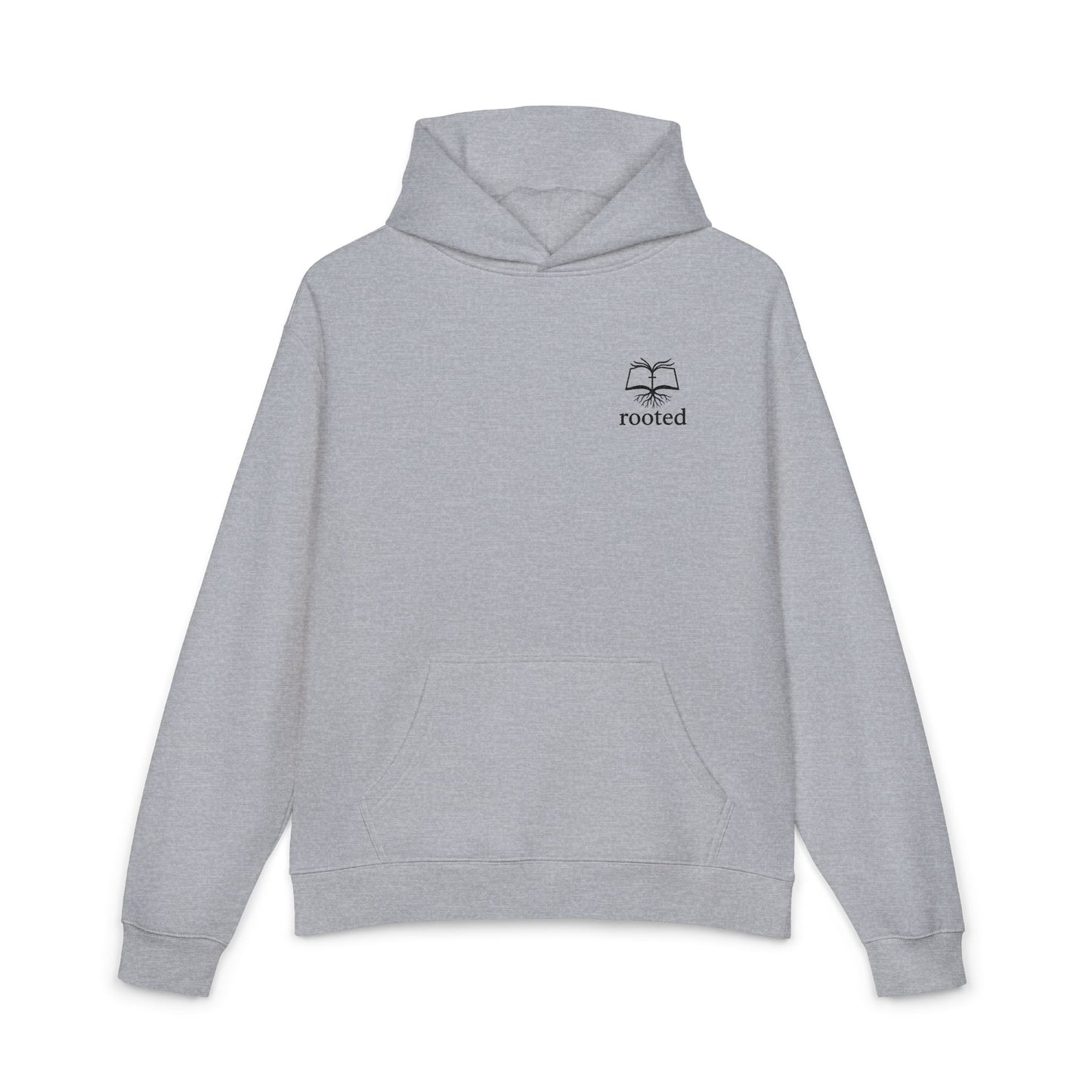 Rooted Minimal Hoodie — Small Tree Logo Casual Pullover