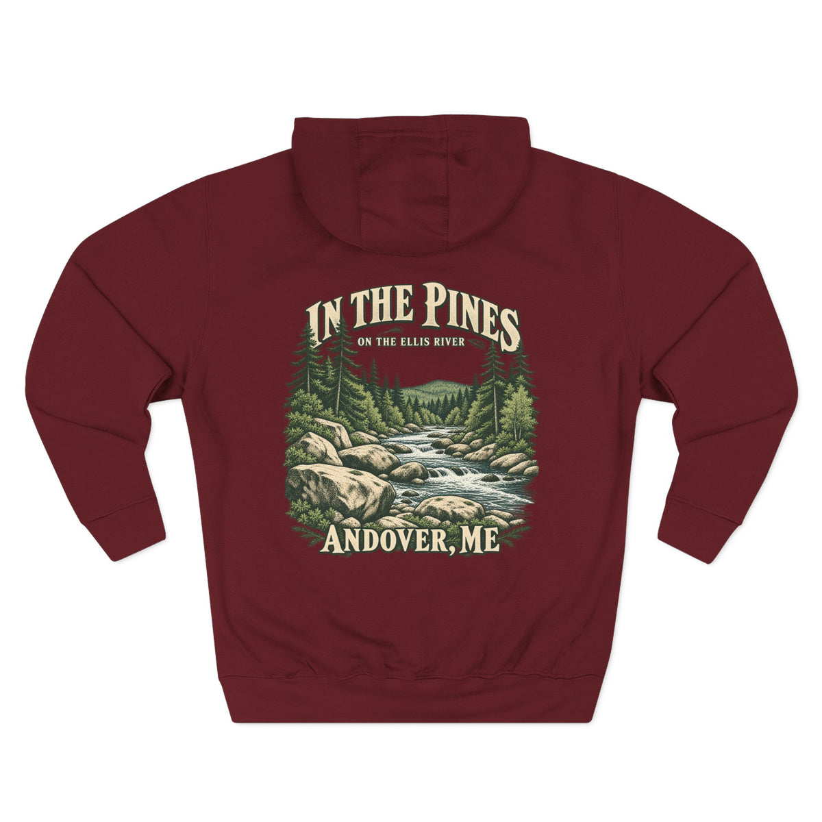 Hoodie — "In The Pines" Scenic River Woodland Hoodie (Andover, ME)