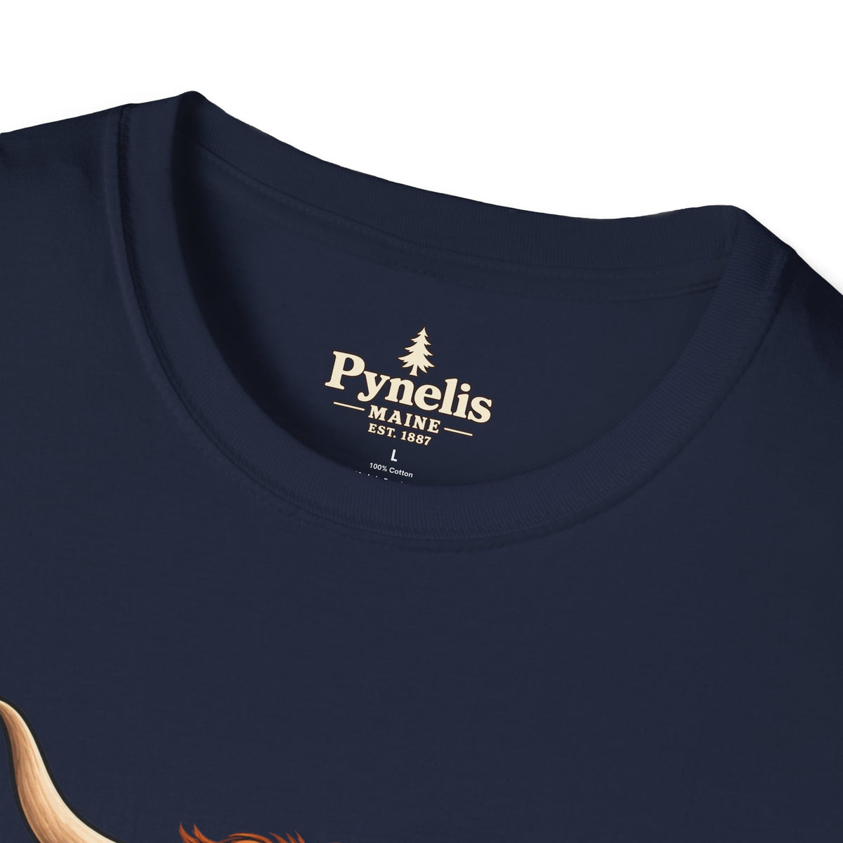 Farm Animal Graphic T-Shirt — "Pynelis" Highland Cow, Pig & Piglet Retro Design