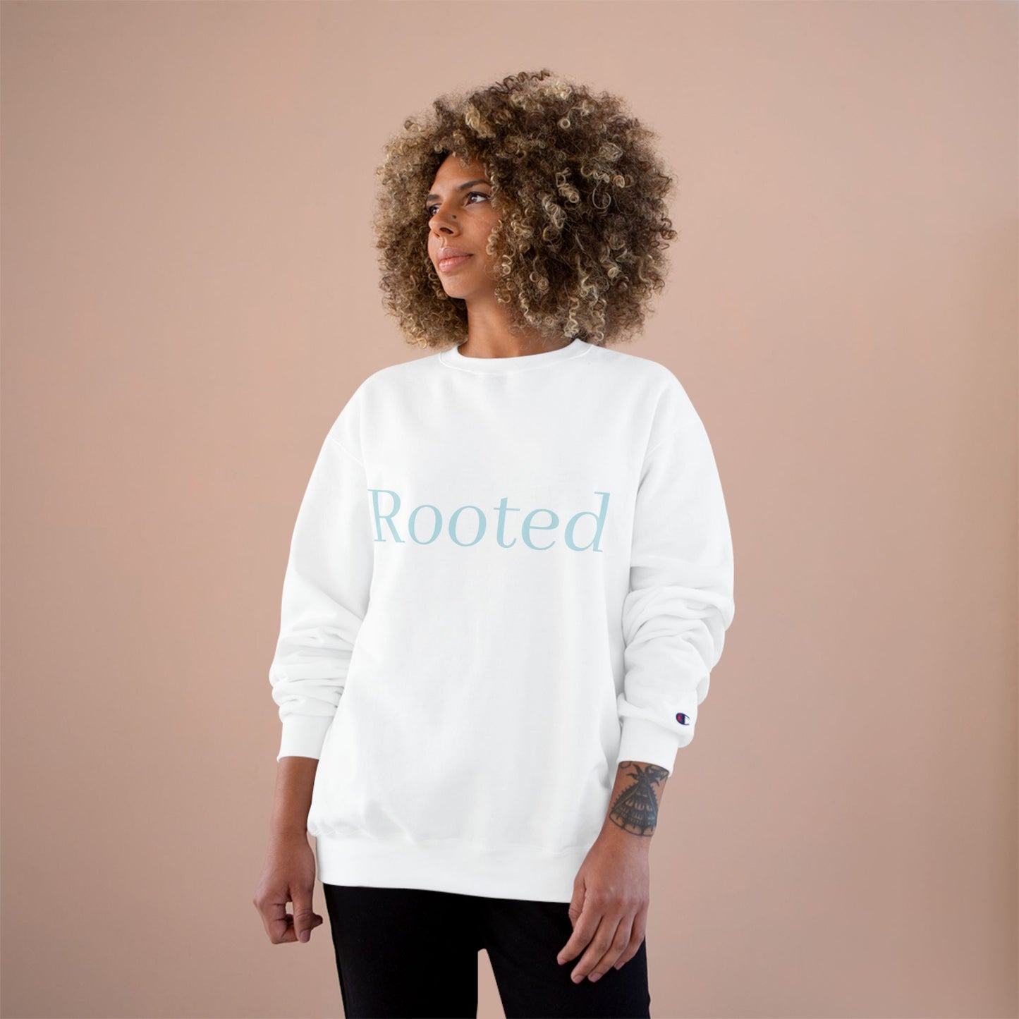 Rooted Champion Sweatshirt – Minimalist Botanical Crewneck
