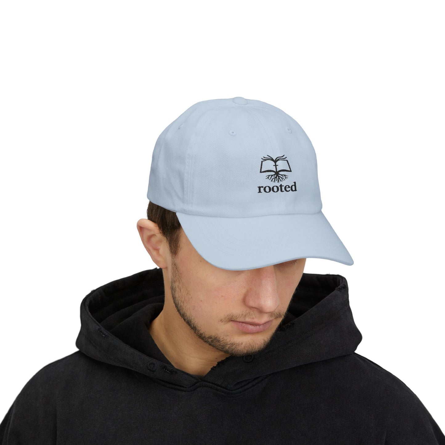 Rooted in Christ embroidered logo Classic Cap | Christian baseball hat