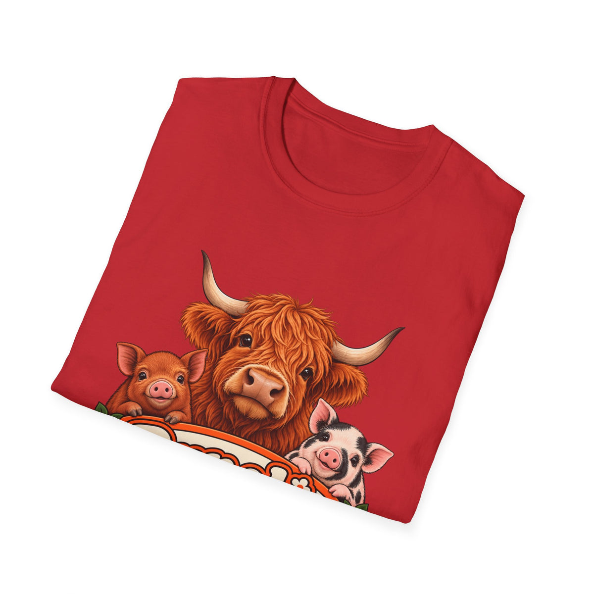 T-Shirt — 'Pynelis' Farm Animals Graphic Tee: Locally Grown, Slightly Unsurprised