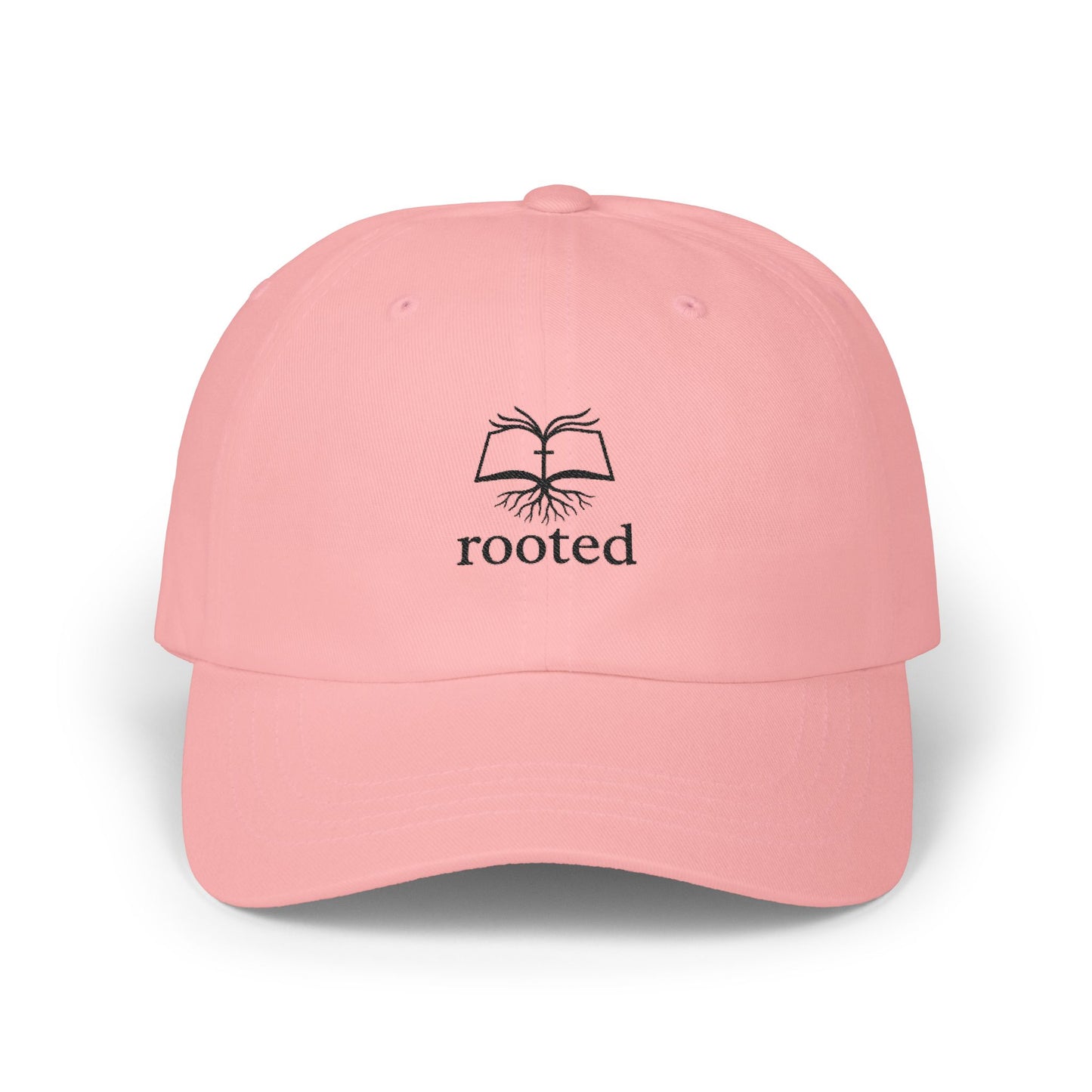 Rooted in Christ embroidered logo Classic Cap | Christian baseball hat
