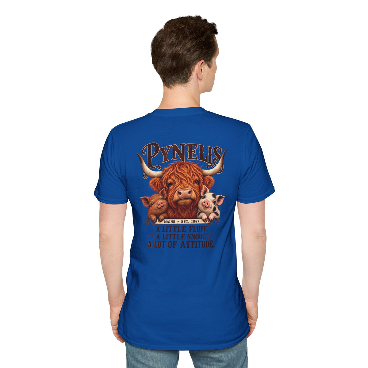 Pynelis Highland Cow Tee — “A Little Fluff, A Little Snout, A Lot of Attitude”