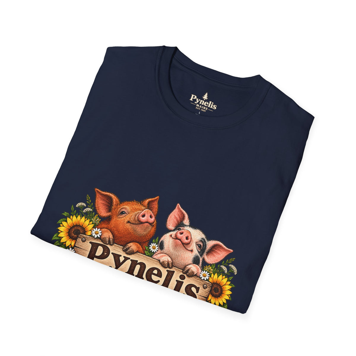 Pig Family Graphic T-Shirt — "Pynelis: Small Pigs, Big Opinions"