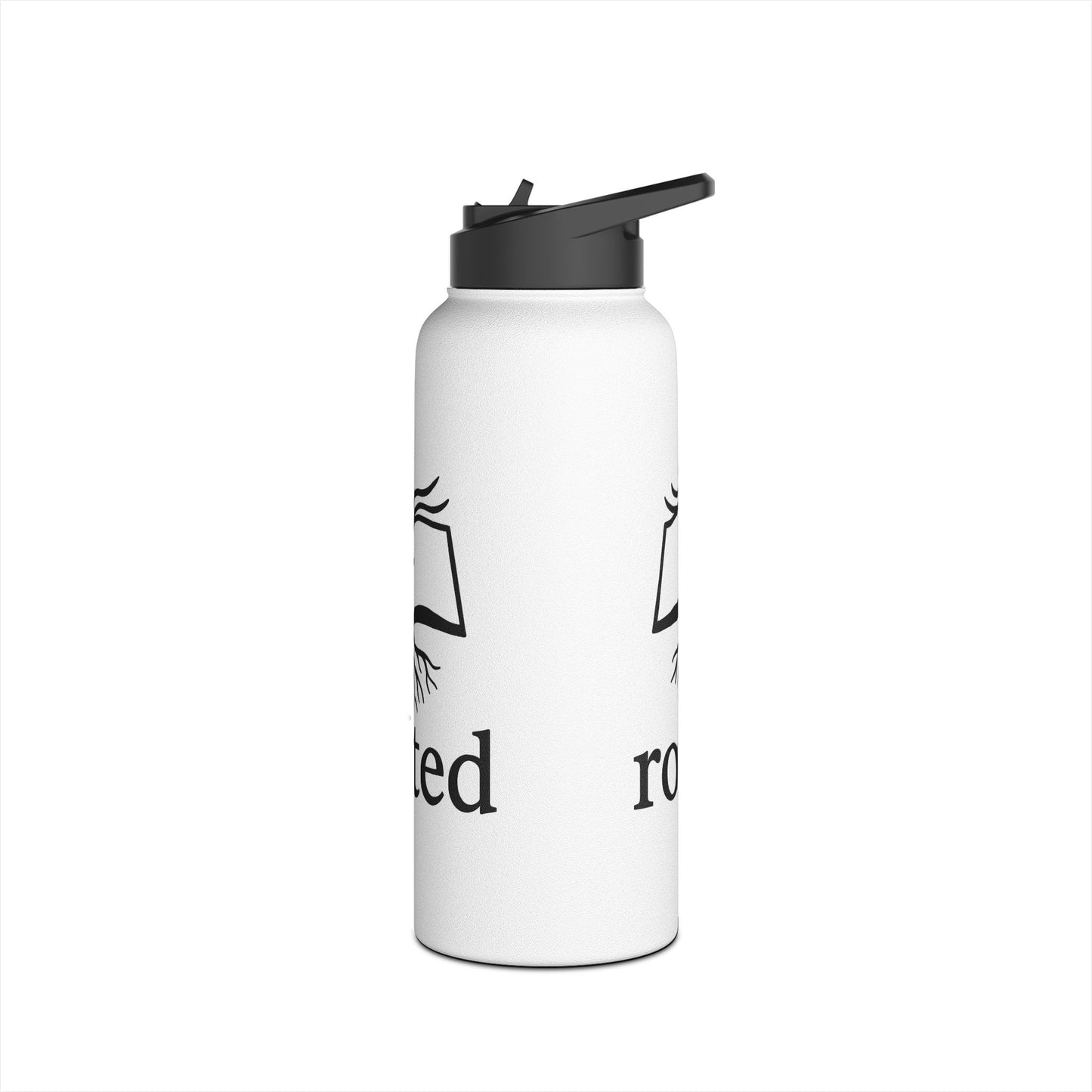 Rooted Book Stainless Steel Water Bottle — Inspirational Faith Design