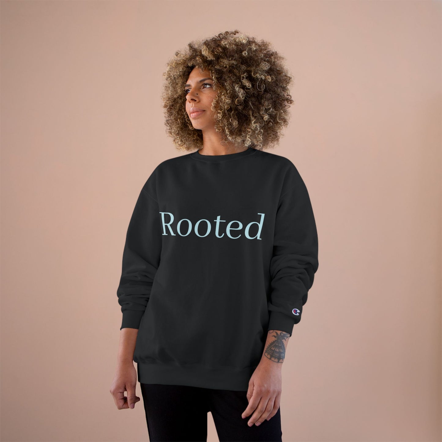 Rooted Champion Sweatshirt – Minimalist Botanical Crewneck