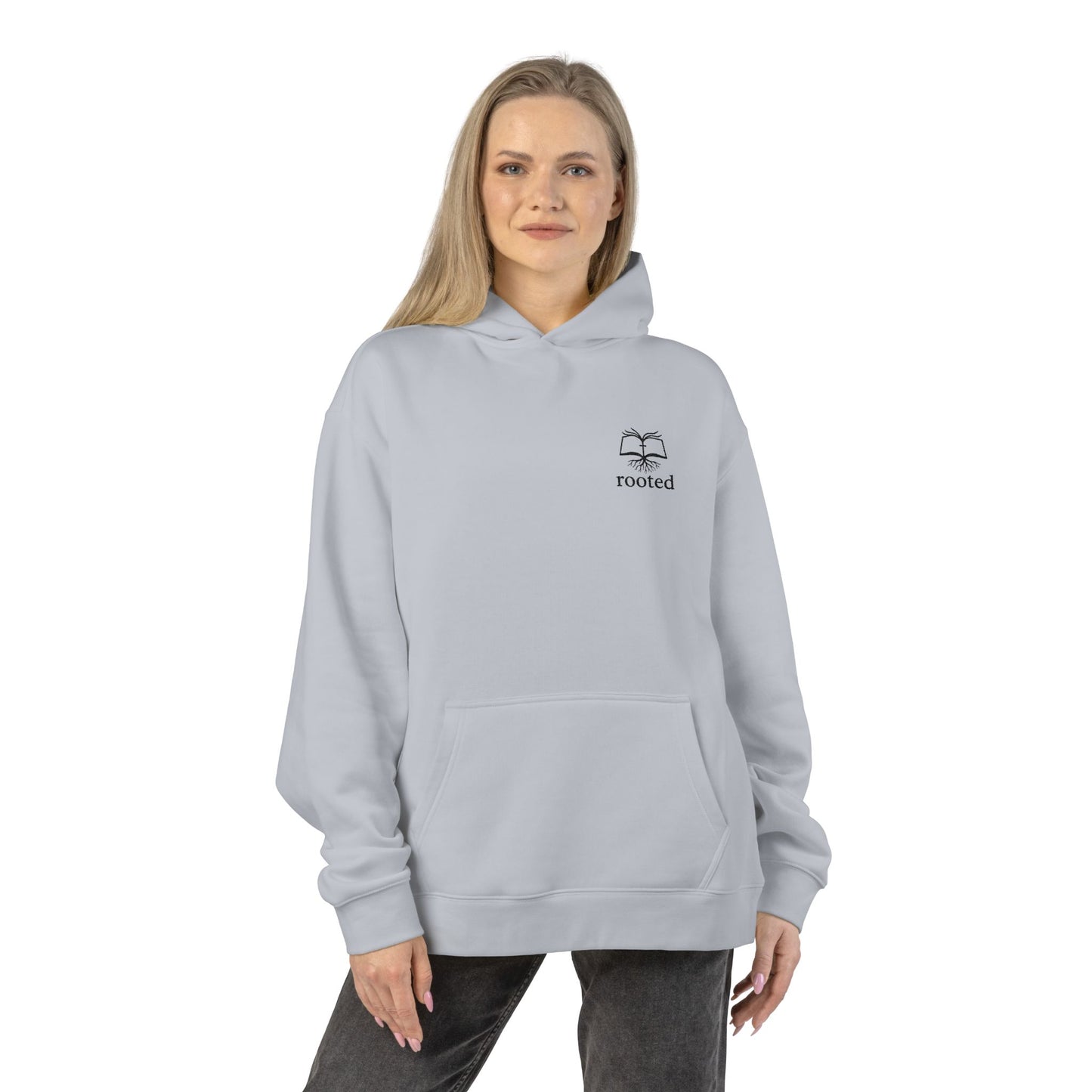 Rooted Minimal Hoodie — Small Tree Logo Casual Pullover