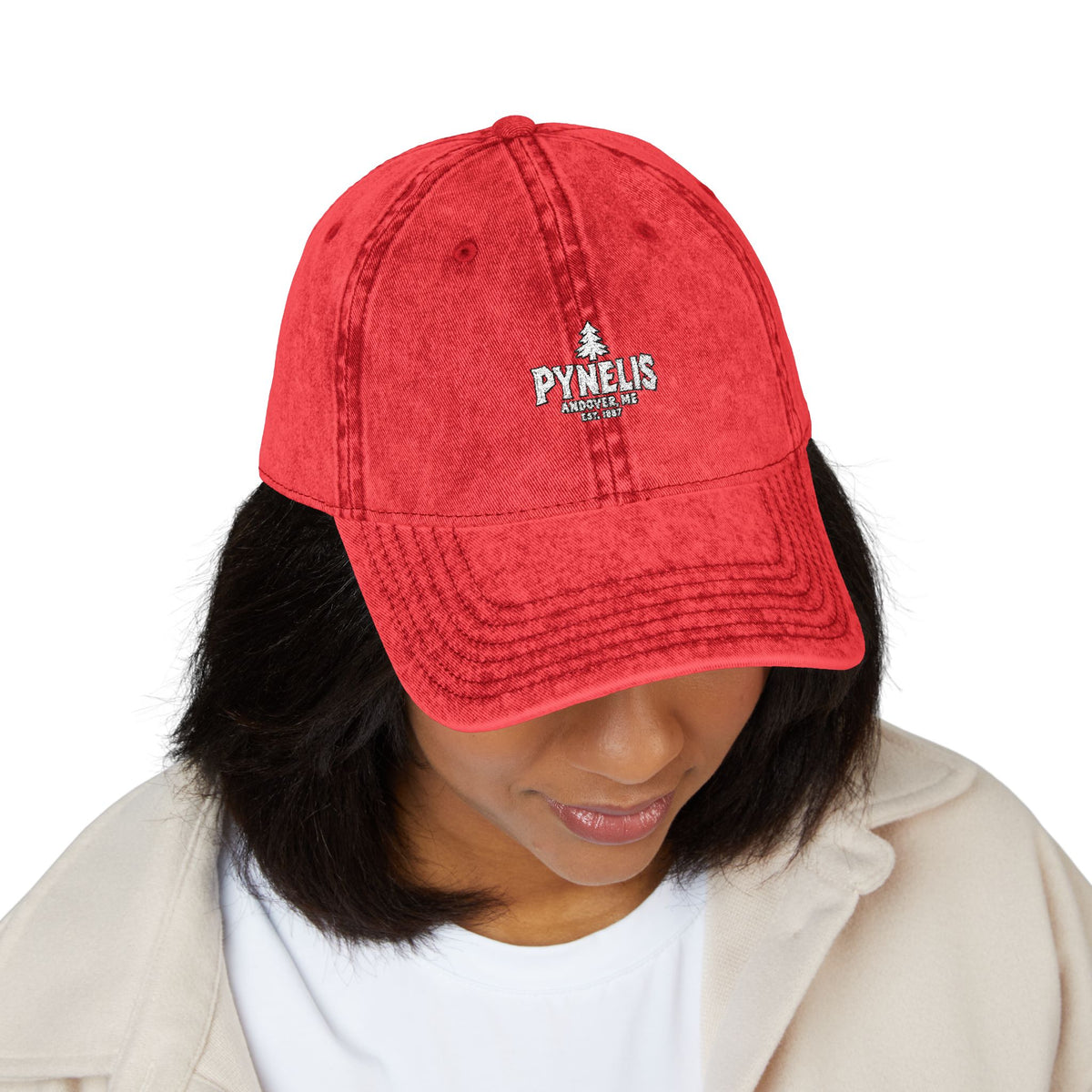 Pynelis Vintage Embroidered Baseball Cap — Retro Washed Cotton Hat