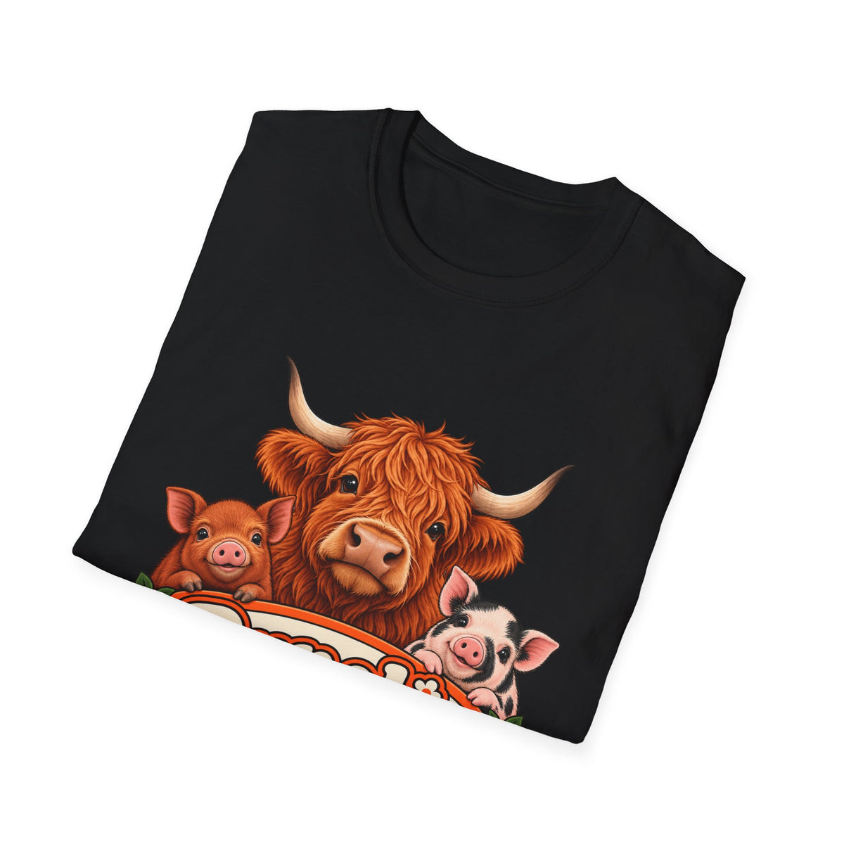 T-Shirt — 'Pynelis' Farm Animals Graphic Tee: Locally Grown, Slightly Unsurprised