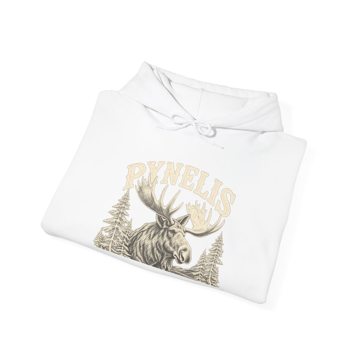 Moose Forest Hoodie — 'Pynelis' Vintage Woodland Pullover