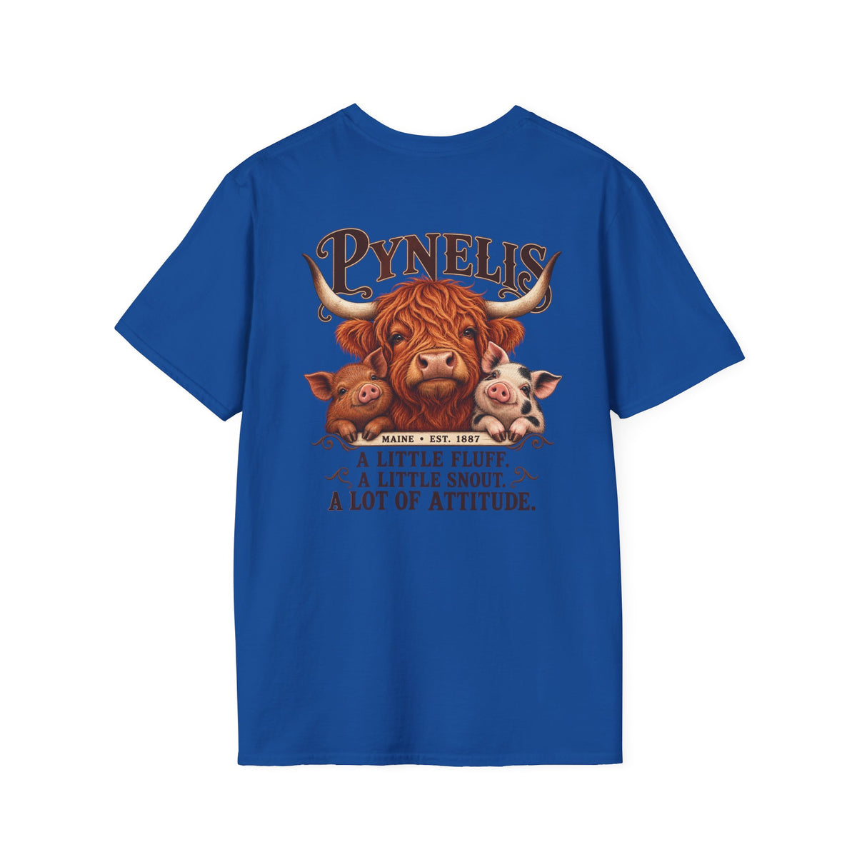 Pynelis Highland Cow Tee — “A Little Fluff, A Little Snout, A Lot of Attitude”
