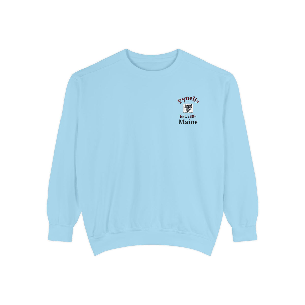 Crewneck Sweatshirt — Pynelis Maine Est 1887 Highland Graphic