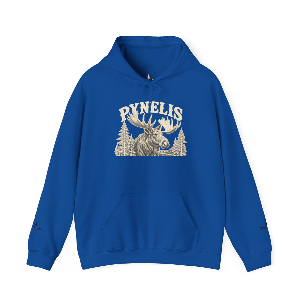 Moose Forest Hoodie — 'Pynelis' Vintage Woodland Pullover