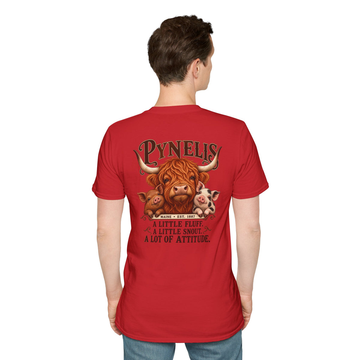Pynelis Highland Cow Tee — “A Little Fluff, A Little Snout, A Lot of Attitude”