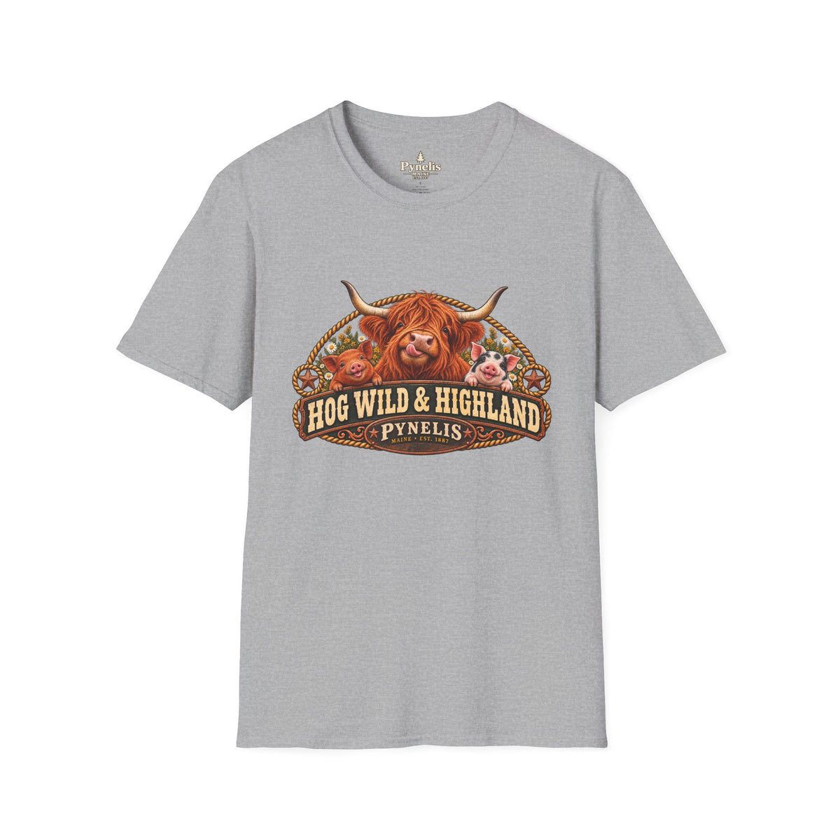 Highland Cow 'Hog Wild & Highland' T-Shirt