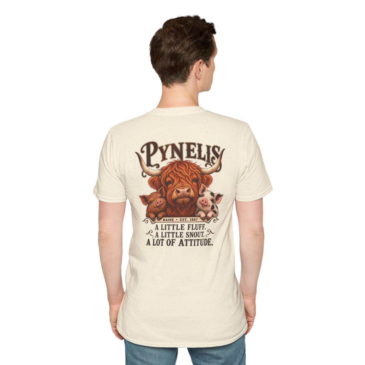 Pynelis Highland Cow Tee — “A Little Fluff, A Little Snout, A Lot of Attitude”