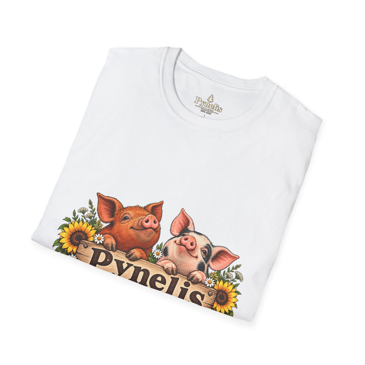 Pig Family Graphic T-Shirt — "Pynelis: Small Pigs, Big Opinions"