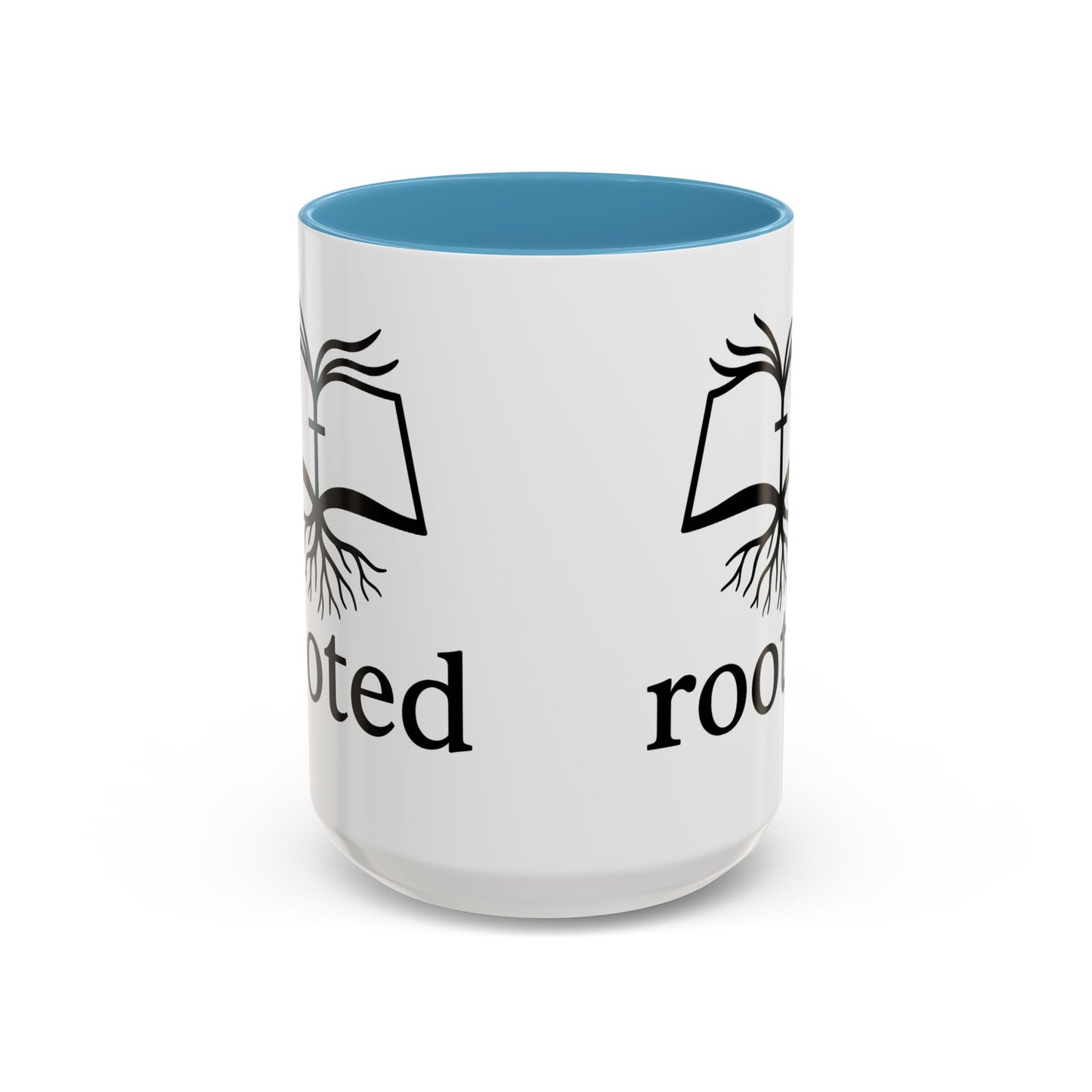 Rooted in Christ Accent Coffee Mug — 'Rooted' Logo (11/15 oz)