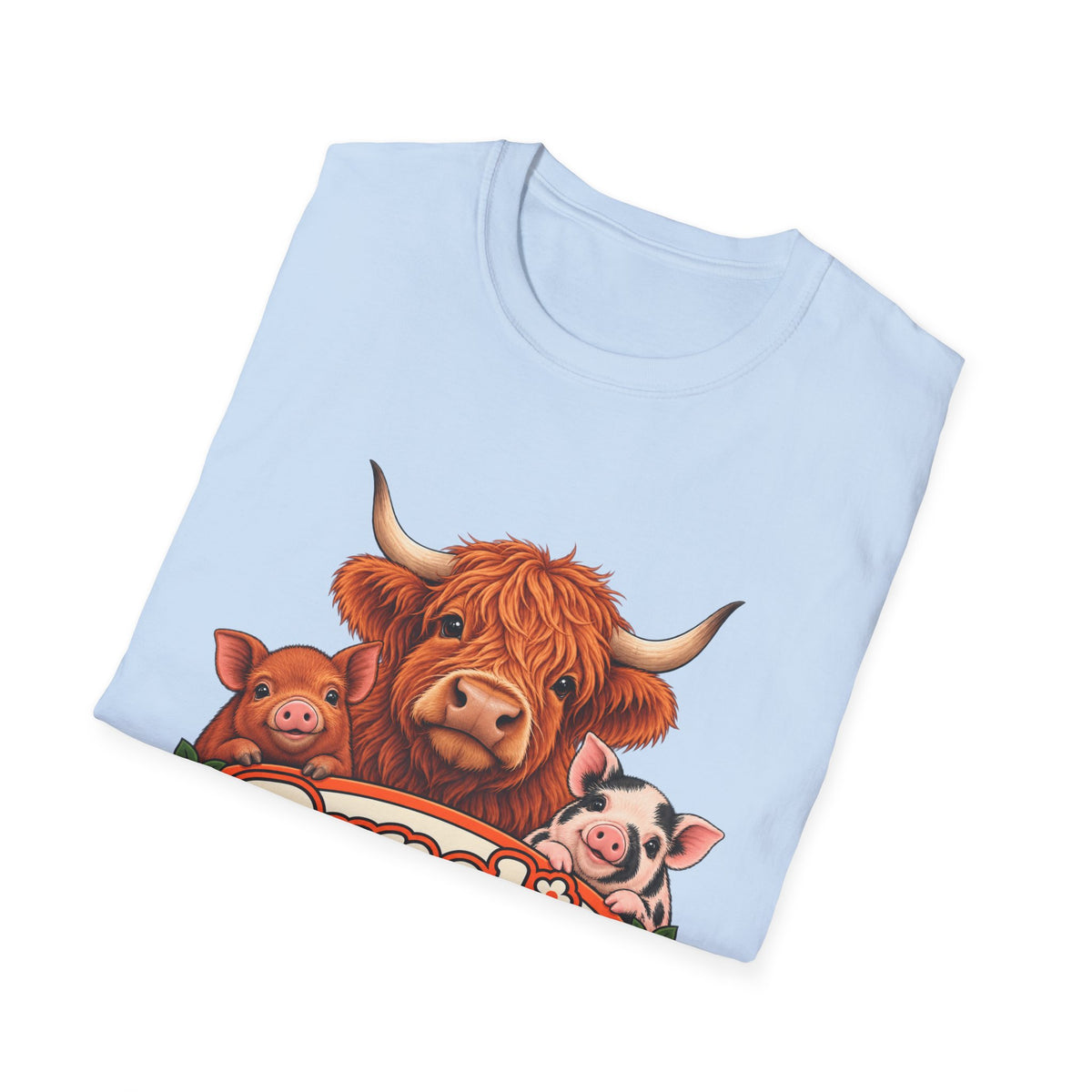 T-Shirt — 'Pynelis' Farm Animals Graphic Tee: Locally Grown, Slightly Unsurprised