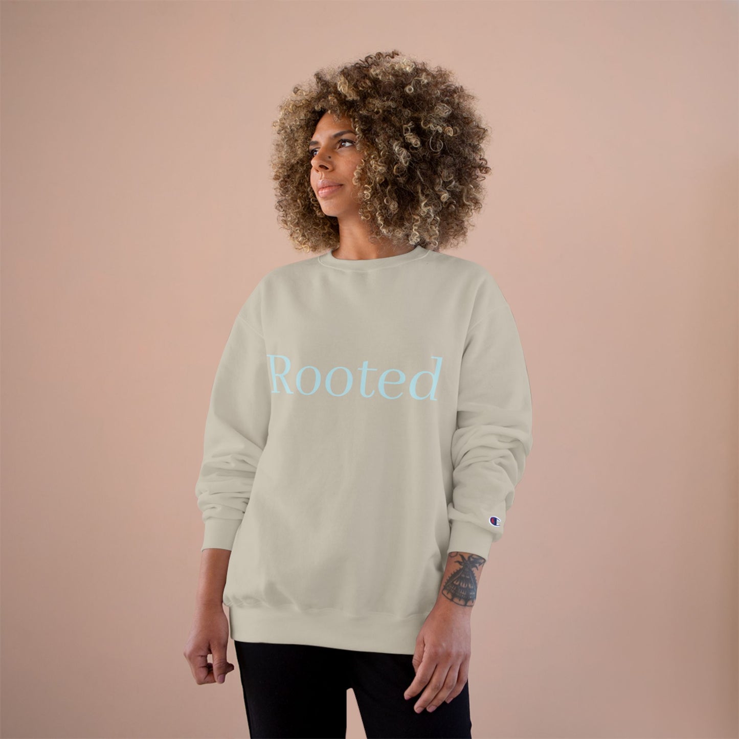 Rooted Champion Sweatshirt – Minimalist Botanical Crewneck