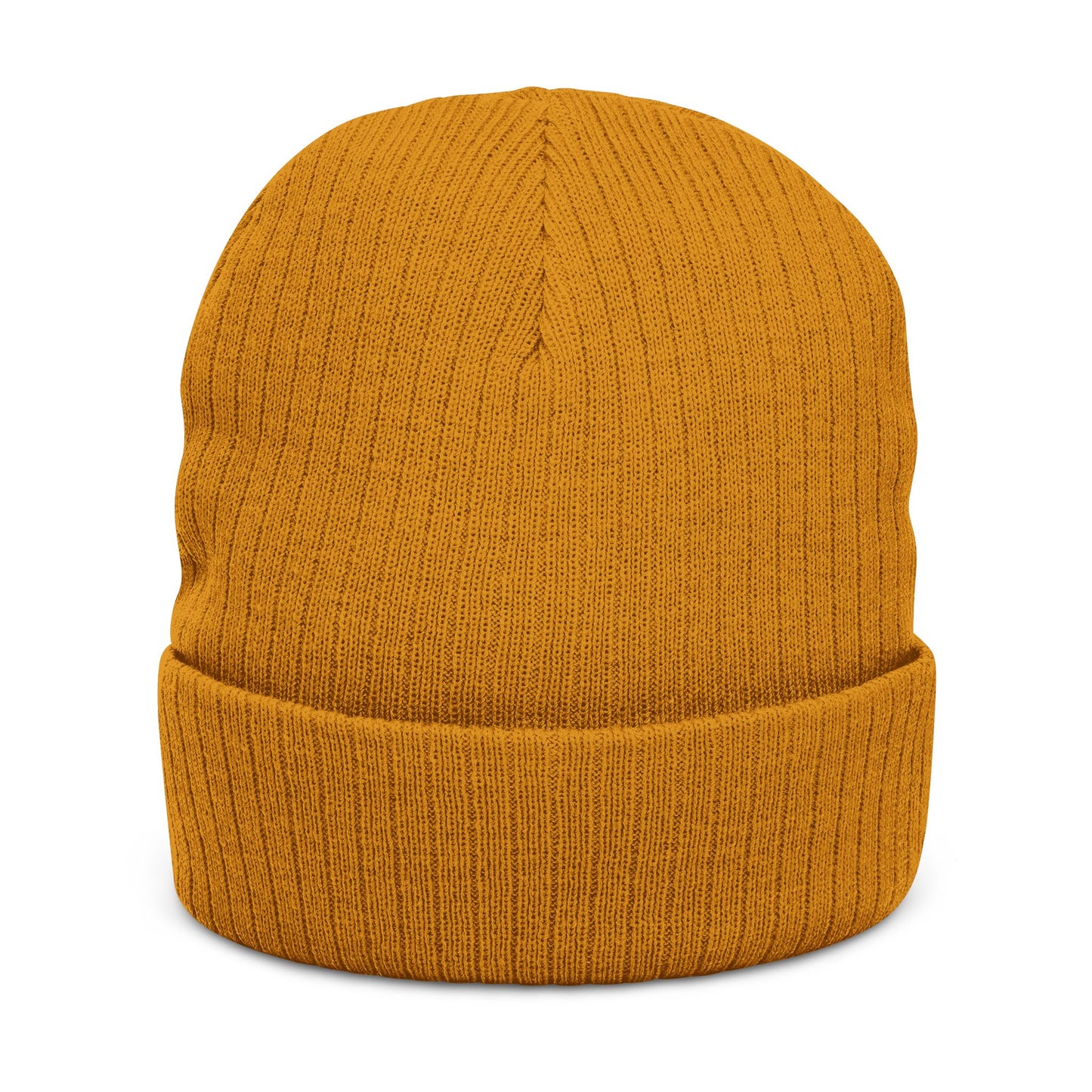 Rooted Ribbed Knit Beanie — Embroidered Tree Logo Winter Hat