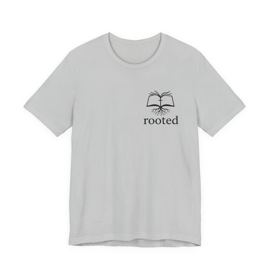 Rooted in Christ T-Shirt — "Rooted" Logo Christian Tee