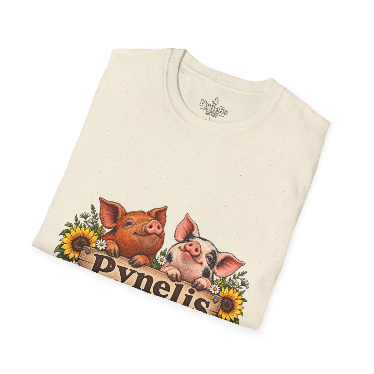Pig Family Graphic T-Shirt — "Pynelis: Small Pigs, Big Opinions"