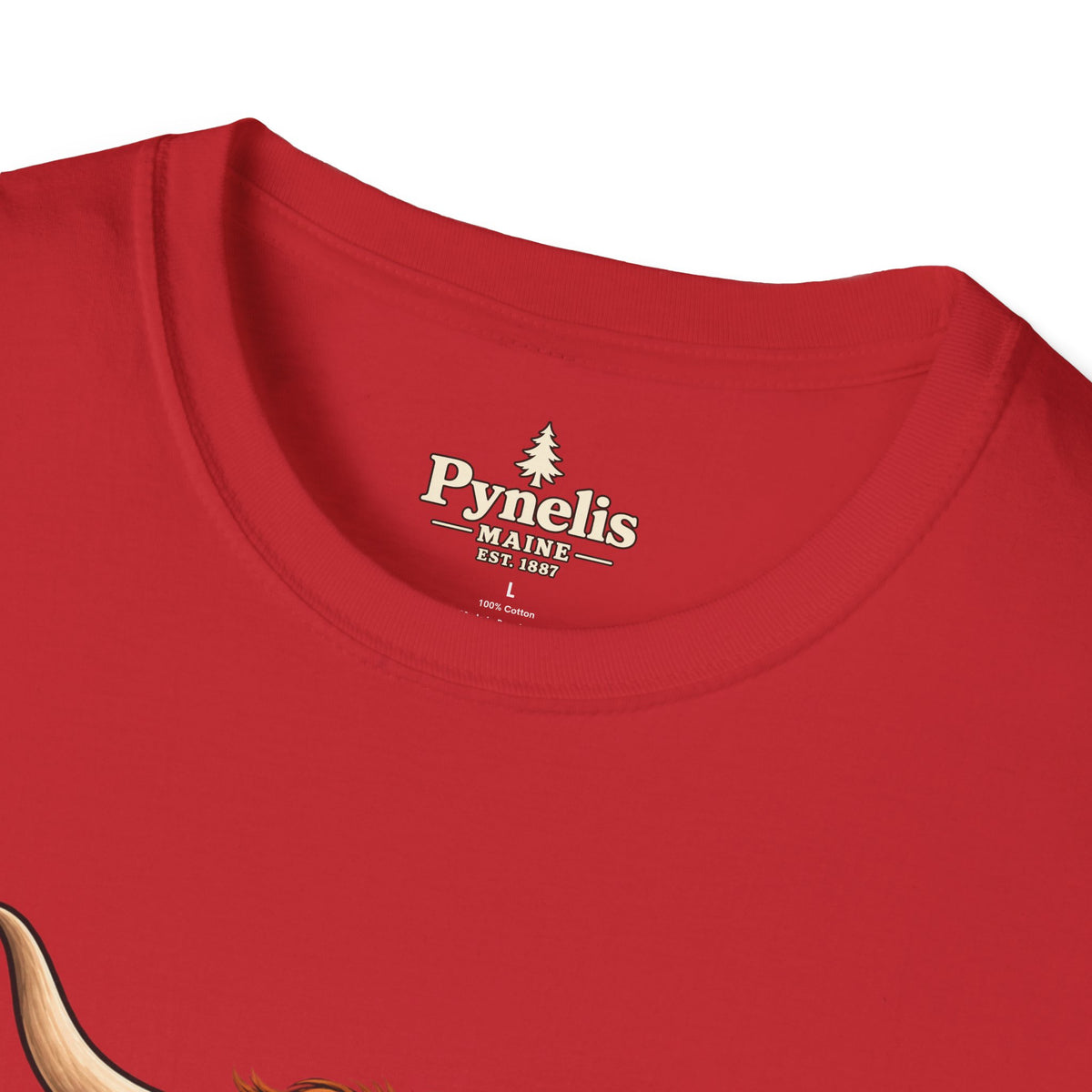 Farm Animal Graphic T-Shirt — "Pynelis" Highland Cow, Pig & Piglet Retro Design