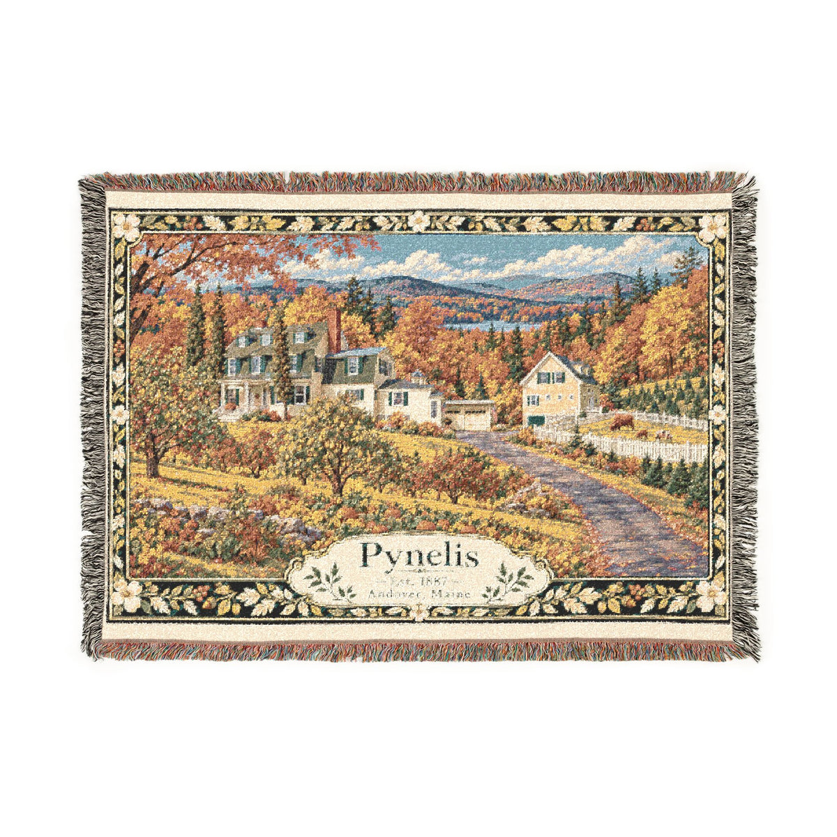 Home-Taught Woven Throw Blanket — Floral Pynelis Decor