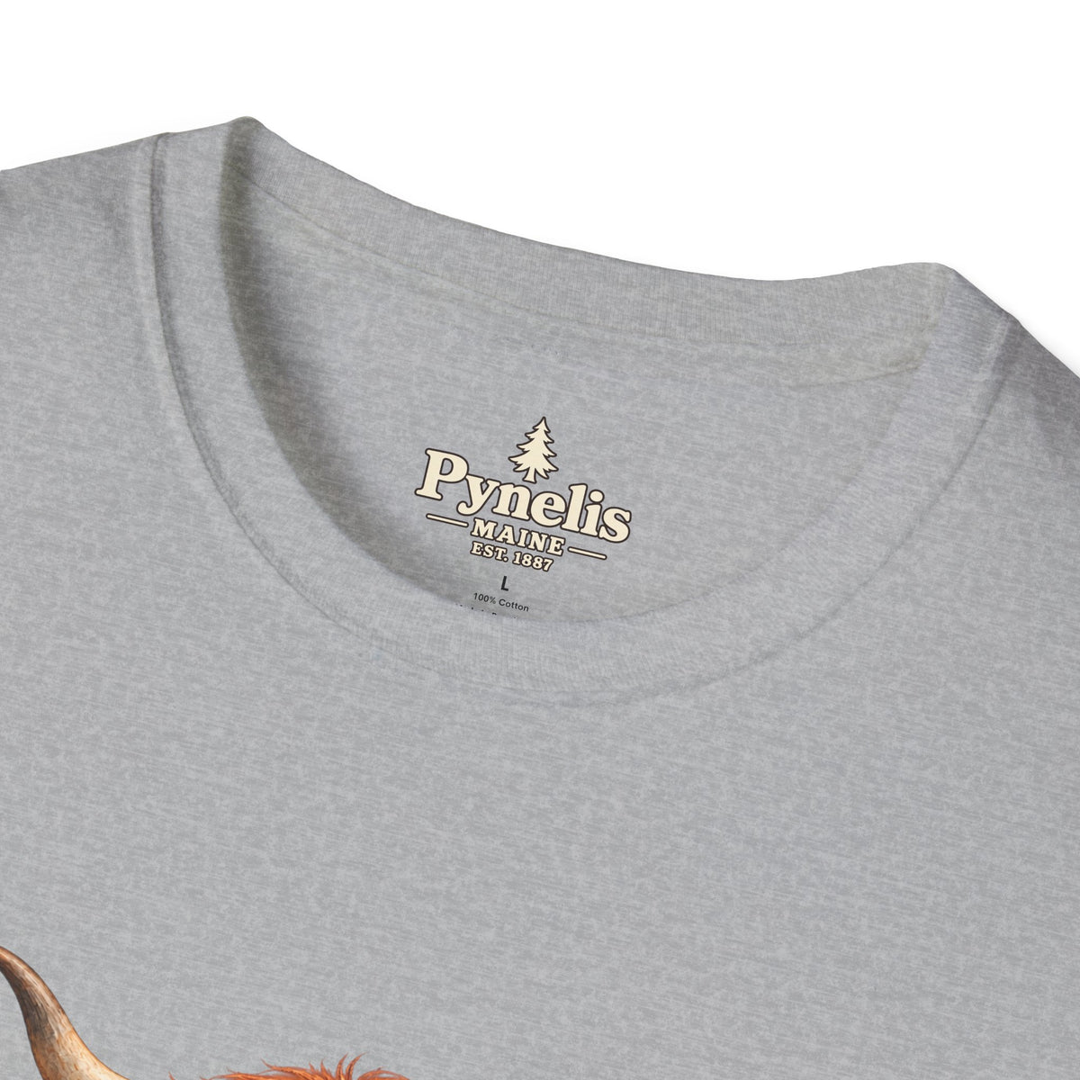 Highland Cow Family T-Shirt — "Pynelis" Floral Farm Animal Tee